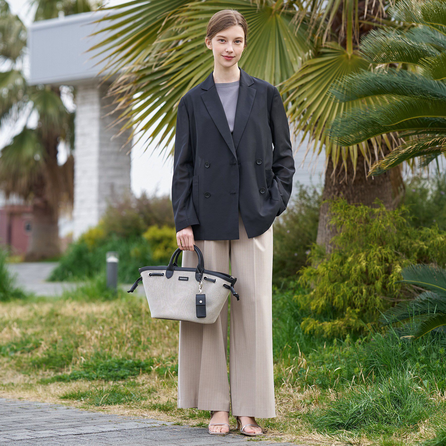 DRESSTERIOR「【接触冷感/防シワ機能/ウォッシャブル】クールタッチ リネンブレンドシアージャケット」|テーラードジャケット|