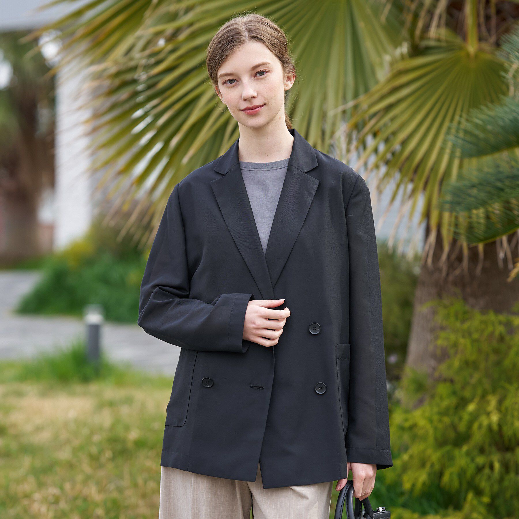 DRESSTERIOR「【接触冷感/防シワ機能/ウォッシャブル】クールタッチ リネンブレンドシアージャケット」|テーラードジャケット|