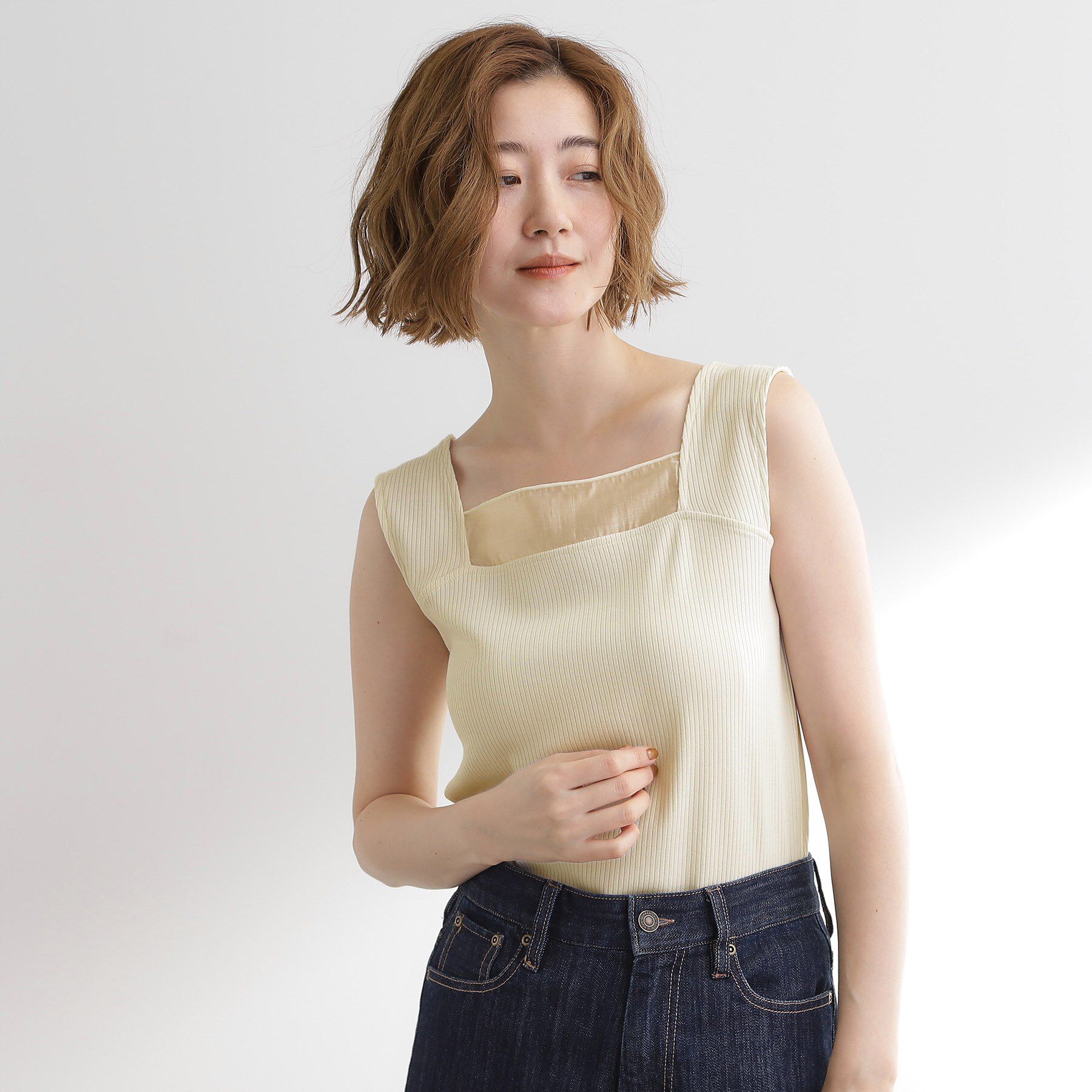 grove「シアードッキングタンクトップ」|キャミソール|