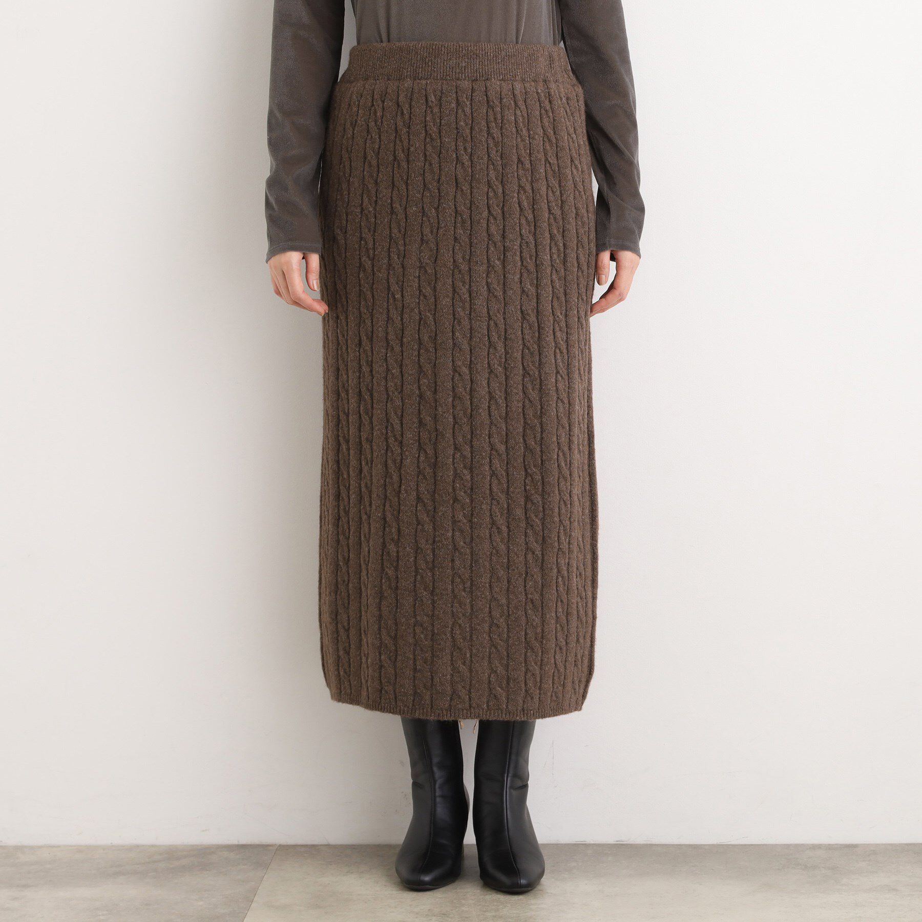 grove「【SETITEM】ケーブルニットスカート」|スカート|