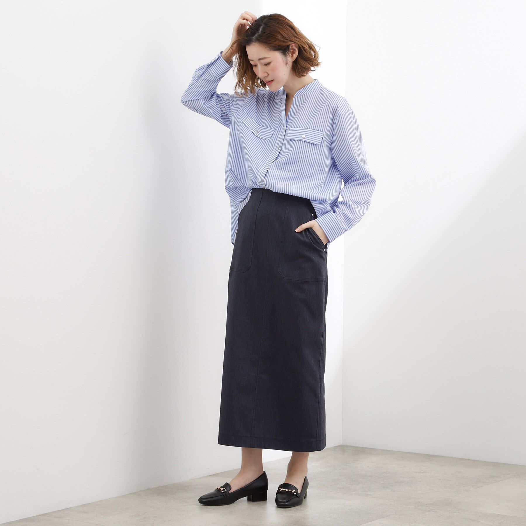 grove「【貴島明日香さん着用】お仕事も普段も。今どきワークシャツブラウス」|シャツ・ブラウス|