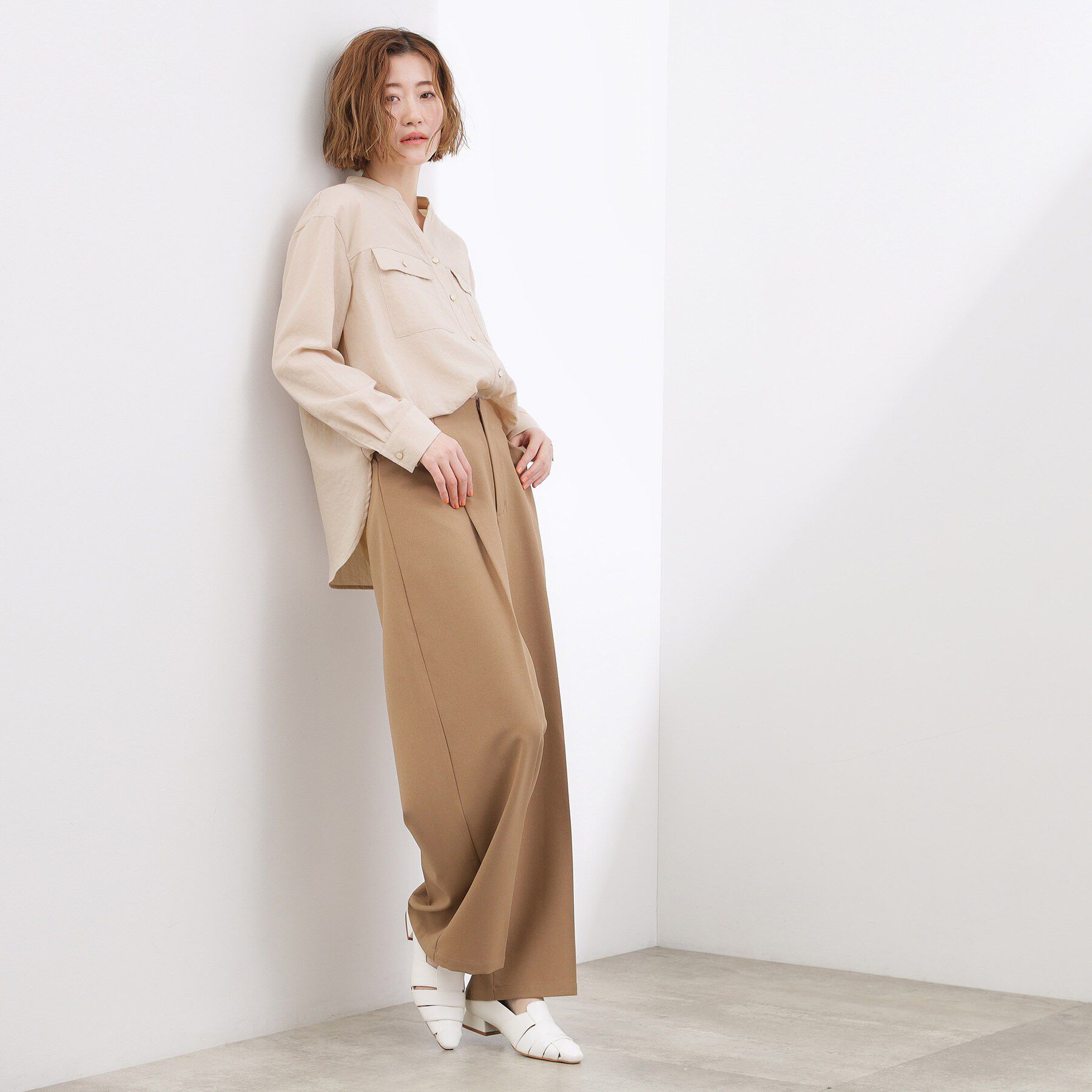 grove「【貴島明日香さん着用】お仕事も普段も。今どきワークシャツブラウス」|シャツ・ブラウス|