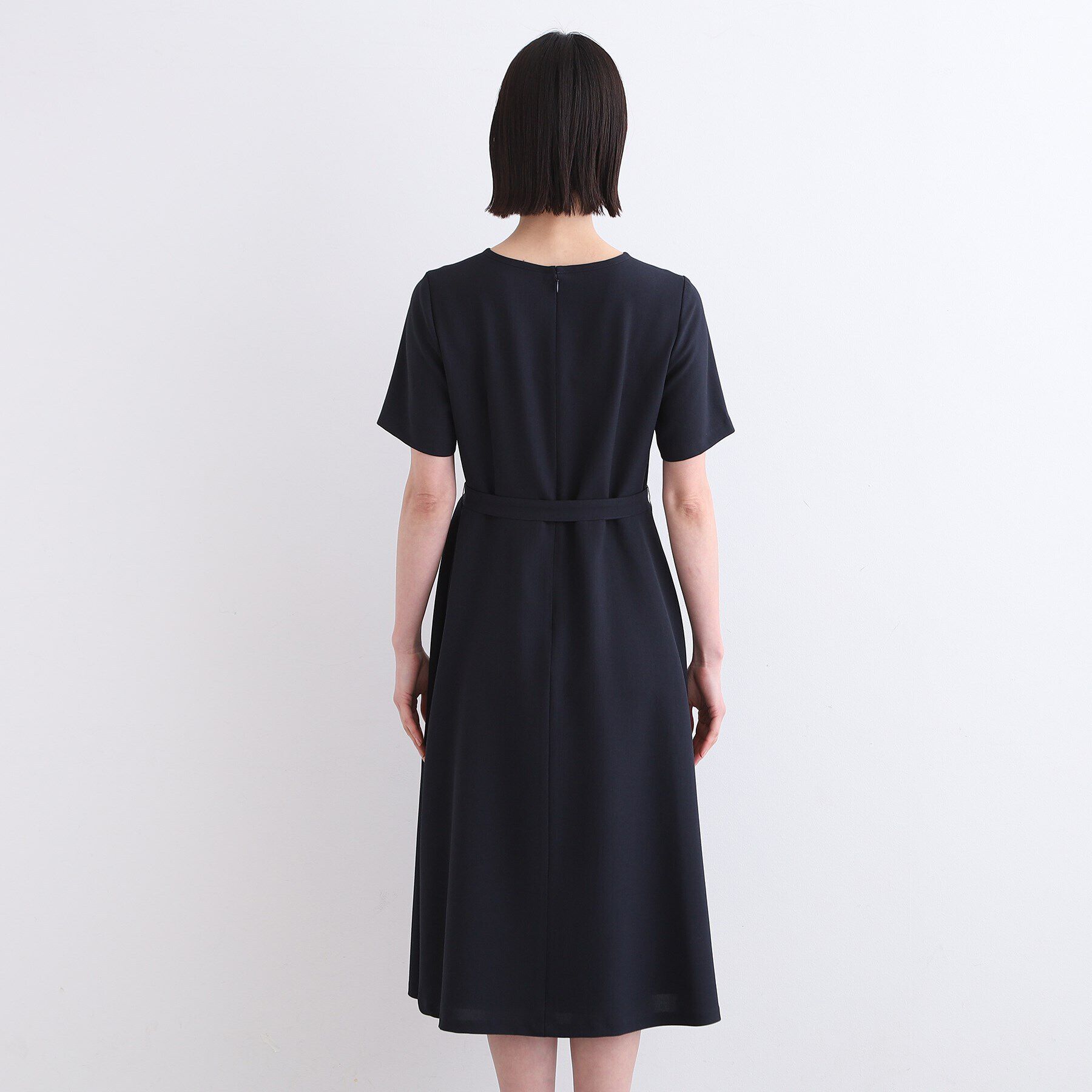 INDIVI「【洗える／UVケア／SETUP可能】ウール調フィット＆フレアワンピース」|ワンピース|