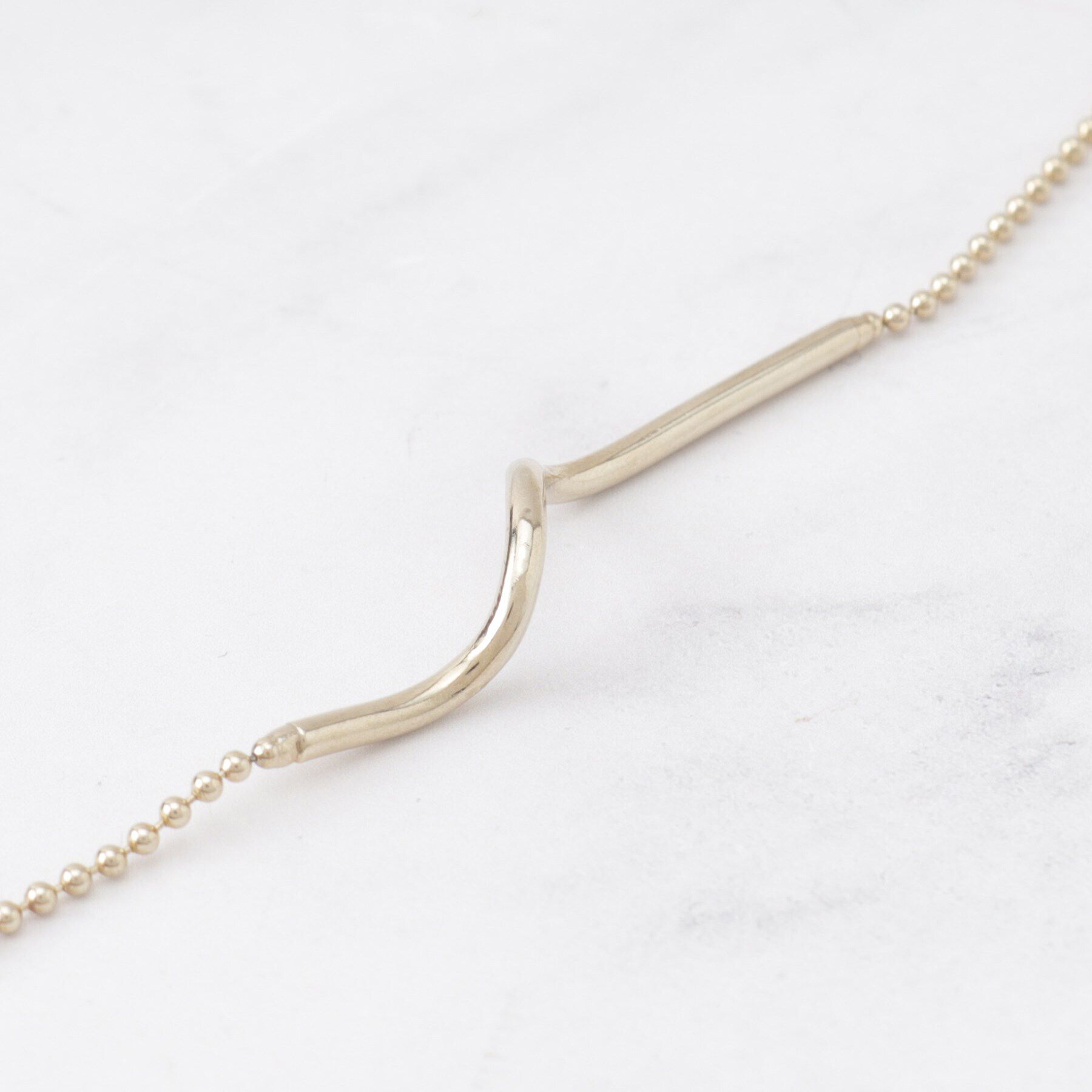 INDIVI「【フリードロップ／2WAY／Y字】ひねりパーツネックレス」|ネックレス|