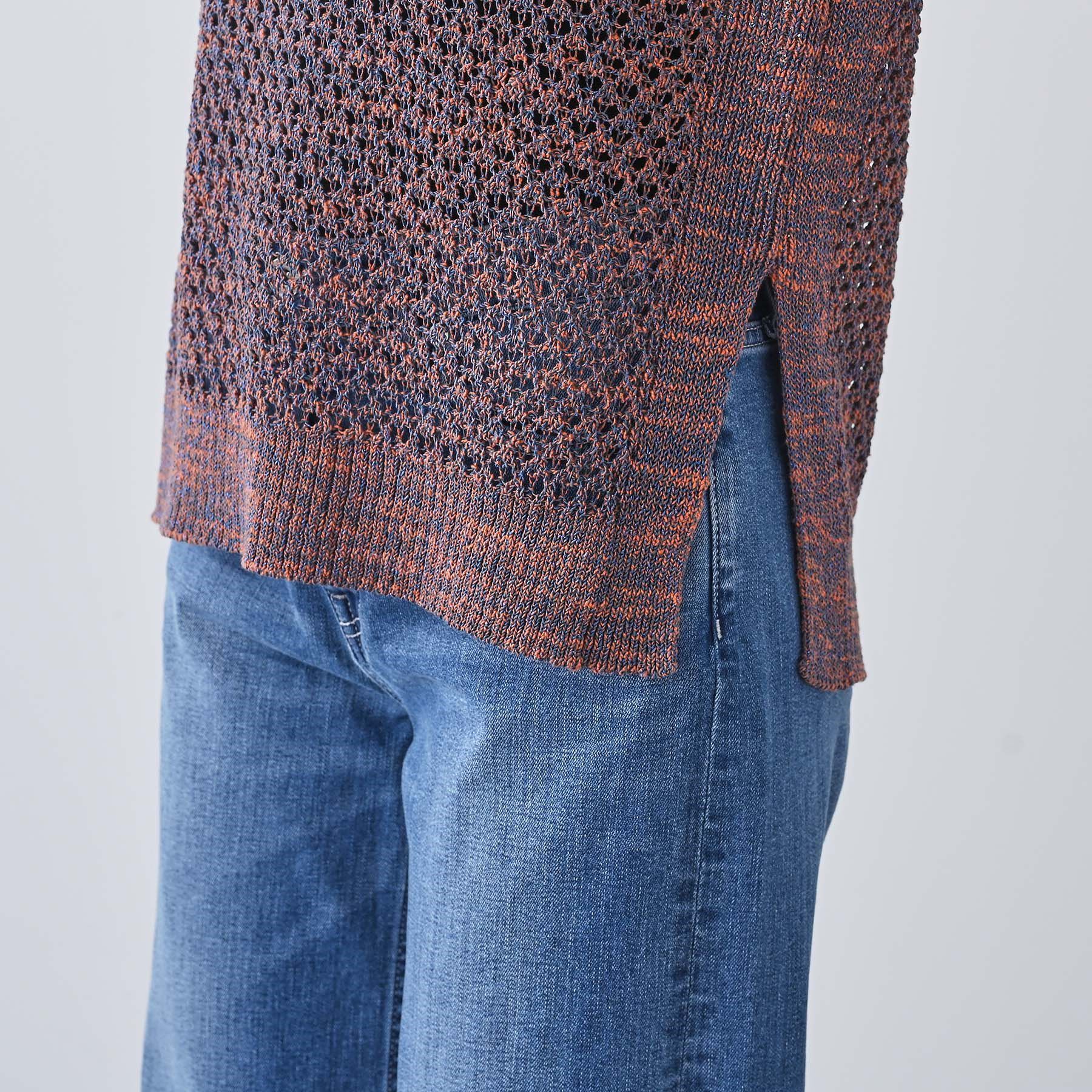 INDIVI「【ファンシー素材】透かし柄ニットベスト」|ベスト・ジレ|