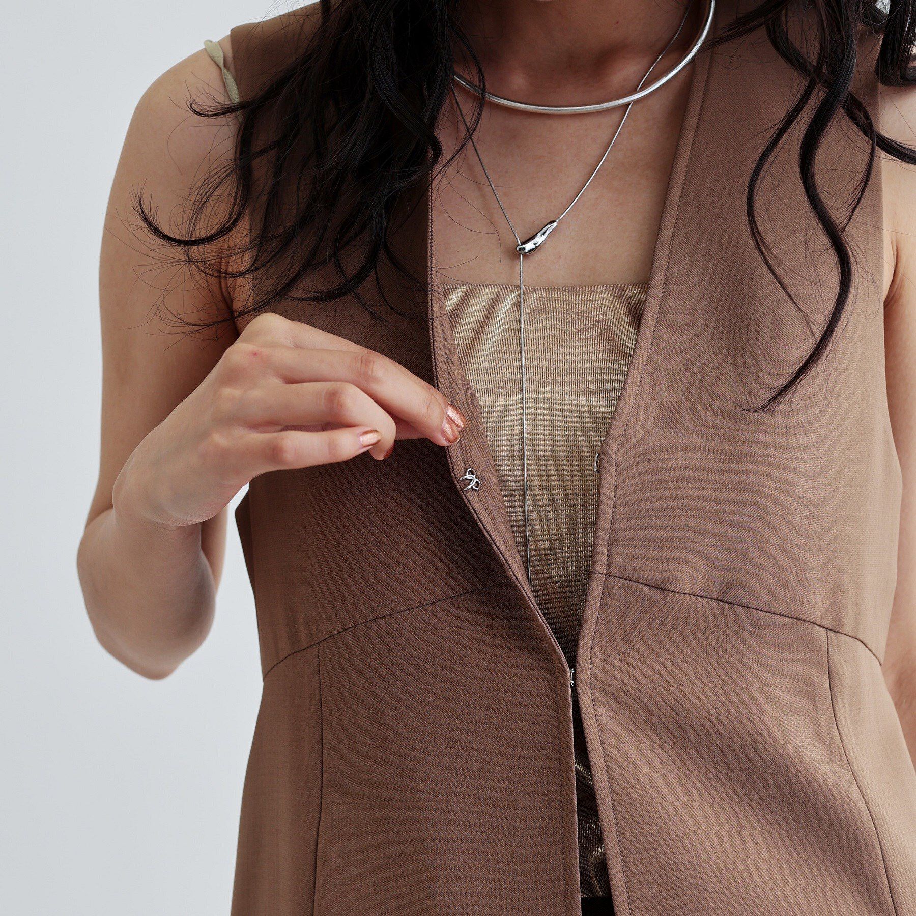 GALLEST「【セットアップ対応】イージーペプラムジレ」|ベスト・ジレ|