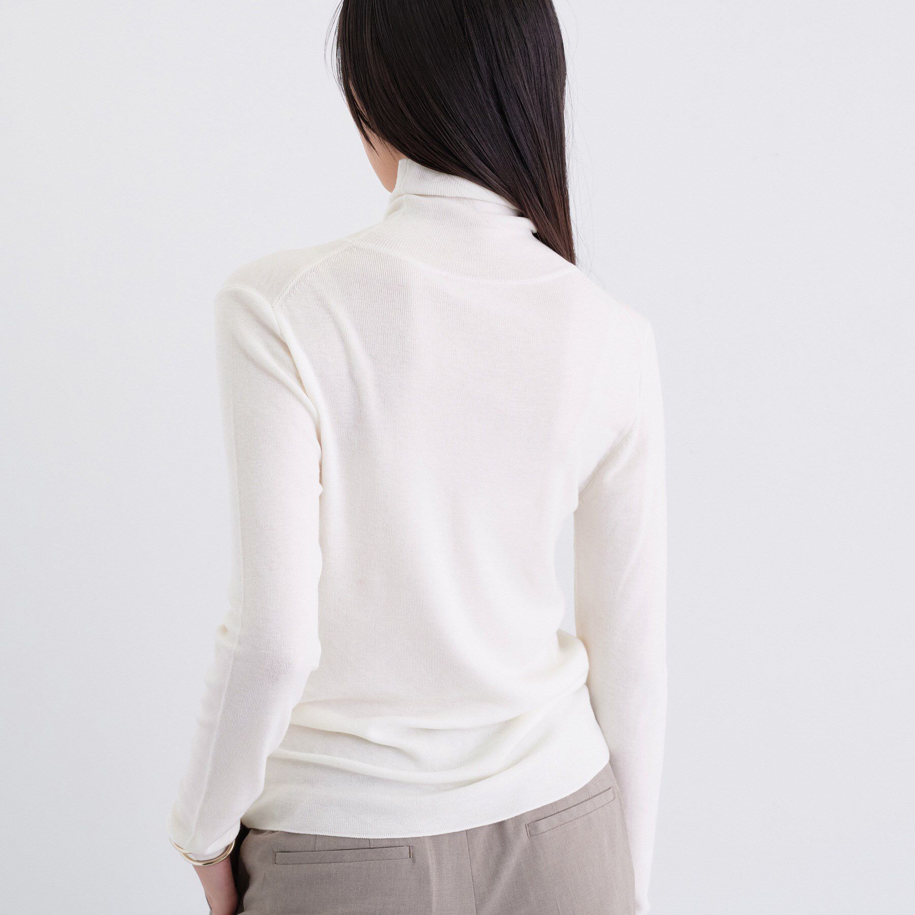 INDIVI「【洗える／薄手／ラメ】シアーラメニット」|ニット・セーター|