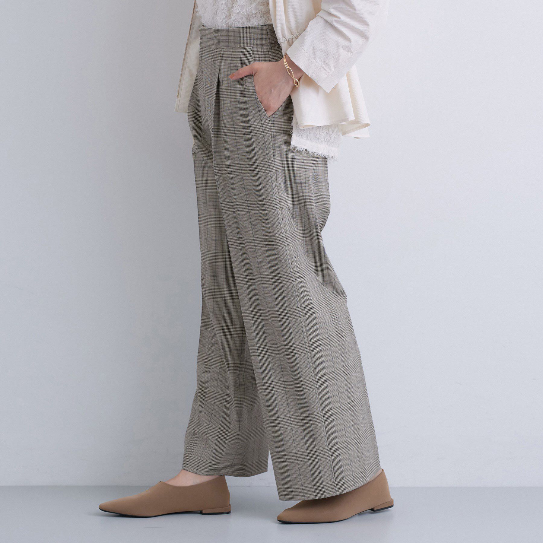 INDIVI「【褒められパンツ】ワンタックワイドパンツ」|その他|