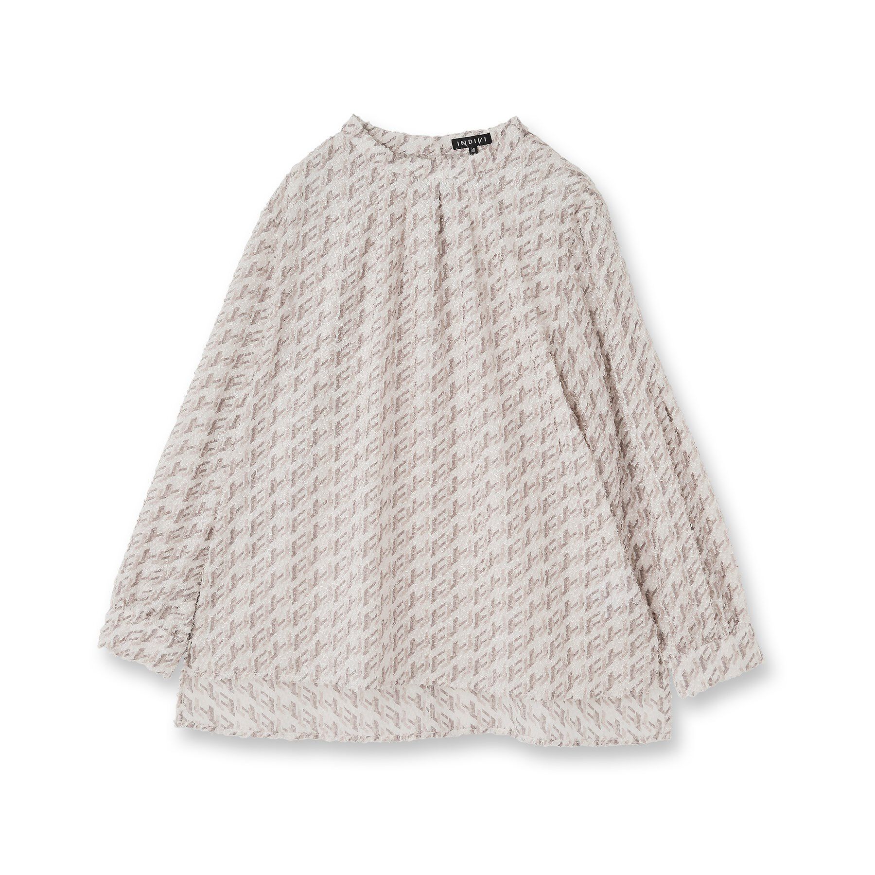 INDIVI「【きれいめ／オフィス／イベント】フェザージャカードブラウス」|シャツ・ブラウス|