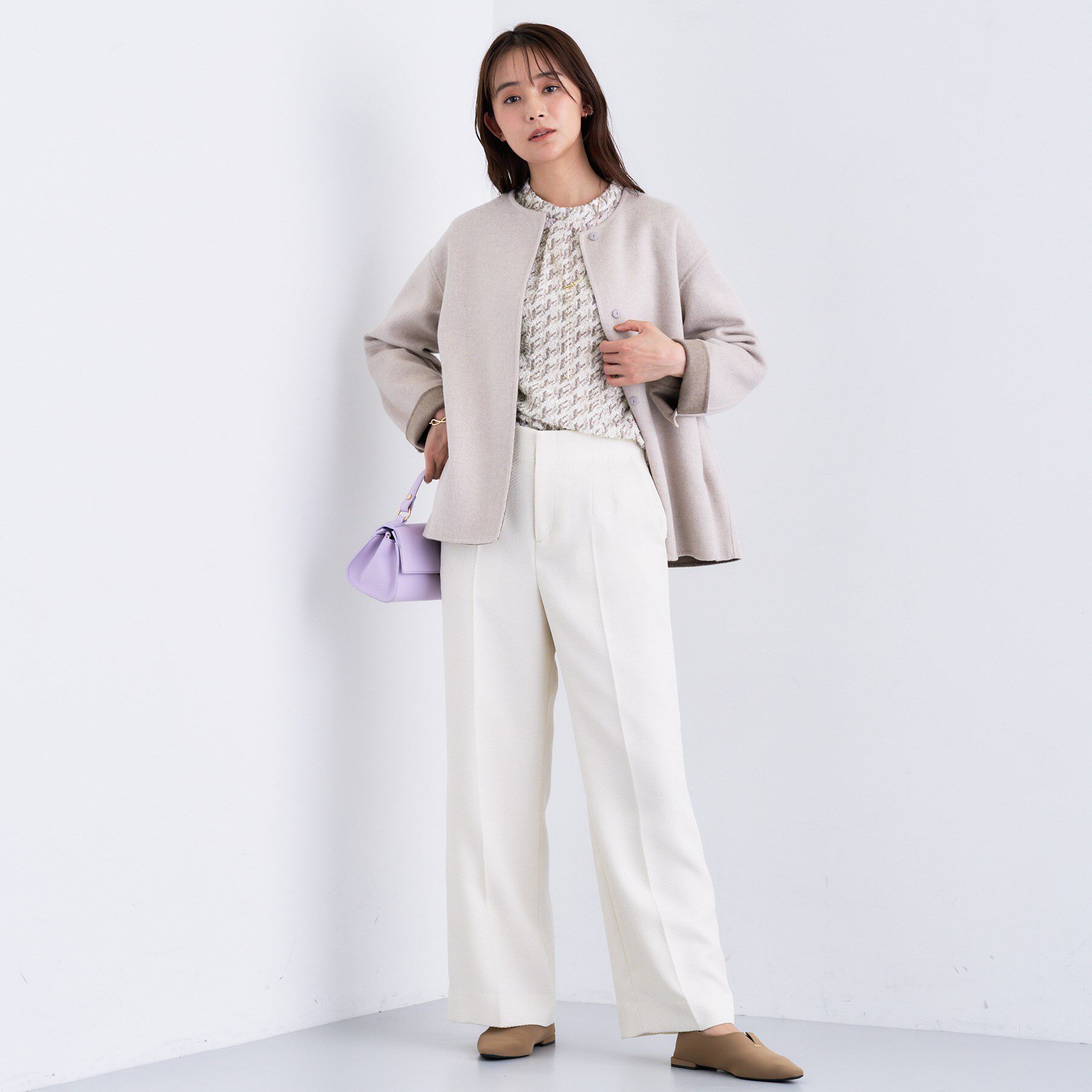 INDIVI「【きれいめ／オフィス／イベント】フェザージャカードブラウス」|シャツ・ブラウス|