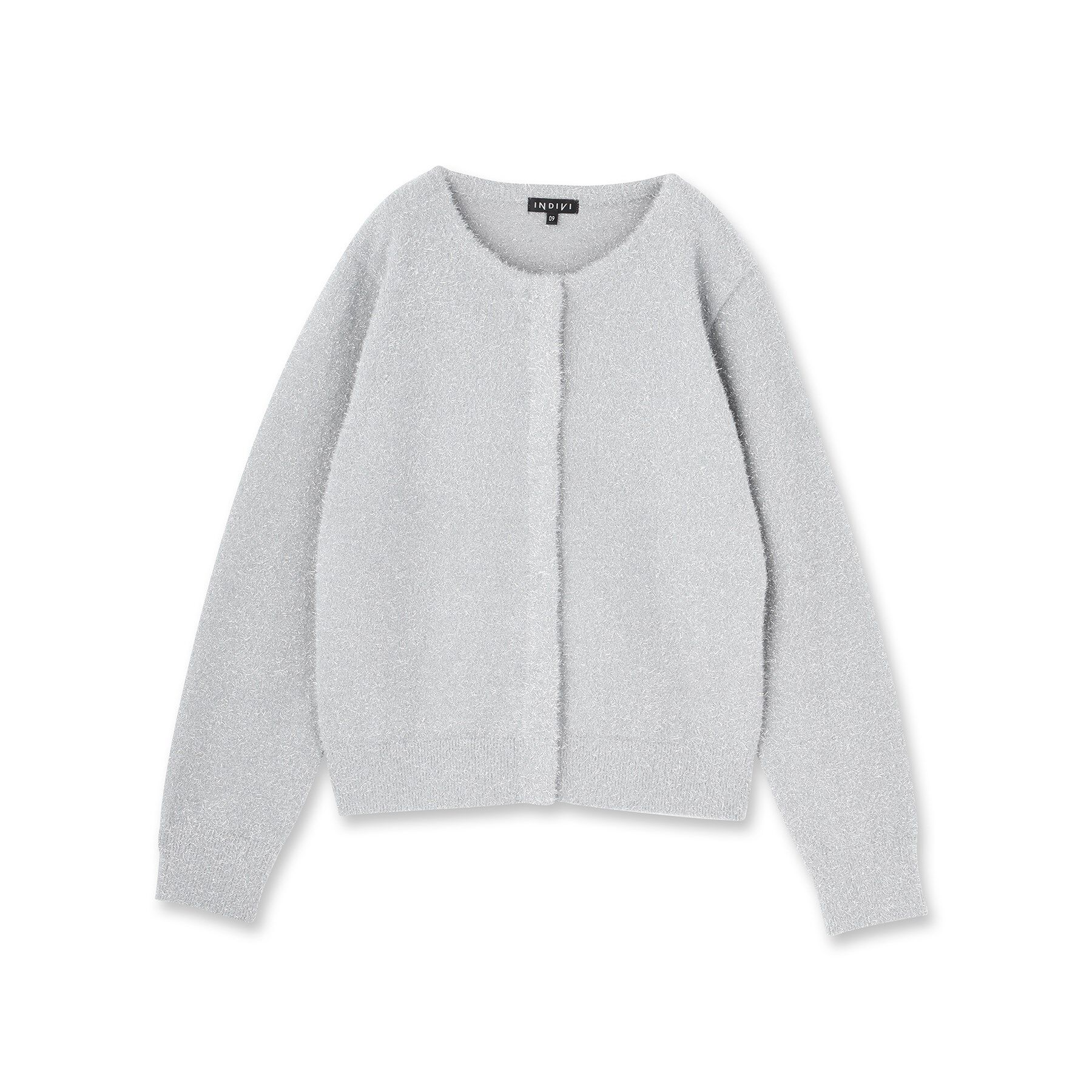INDIVI「【洗える】ラメニットカーディガン」|カーディガン|