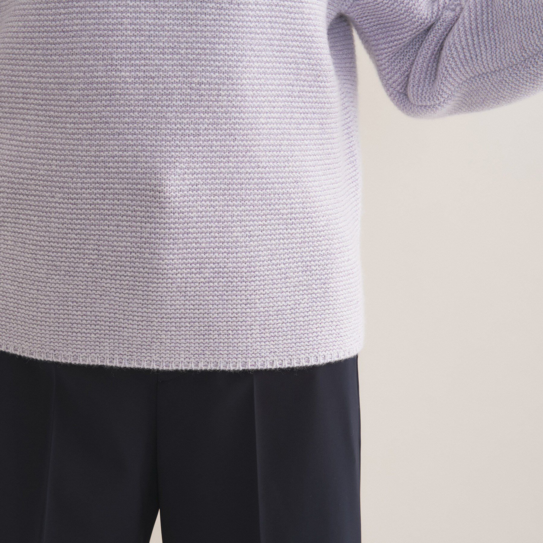 INDIVI「【洗える／大人ラメ】カラーMIXボトルネックニット」|ニット・セーター|