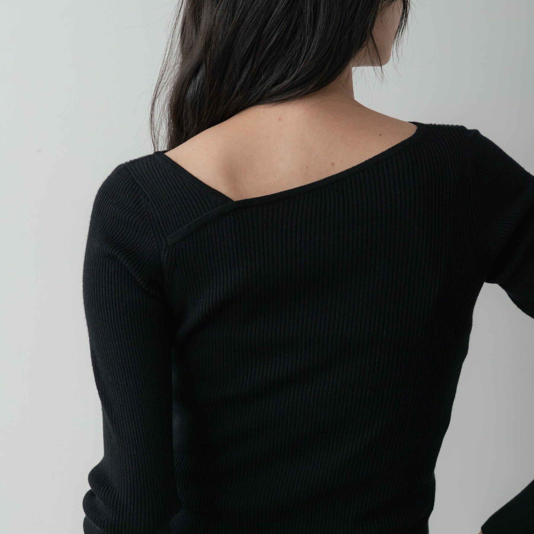 GALLEST「オフショルスリットリブニット」|ニット・セーター|