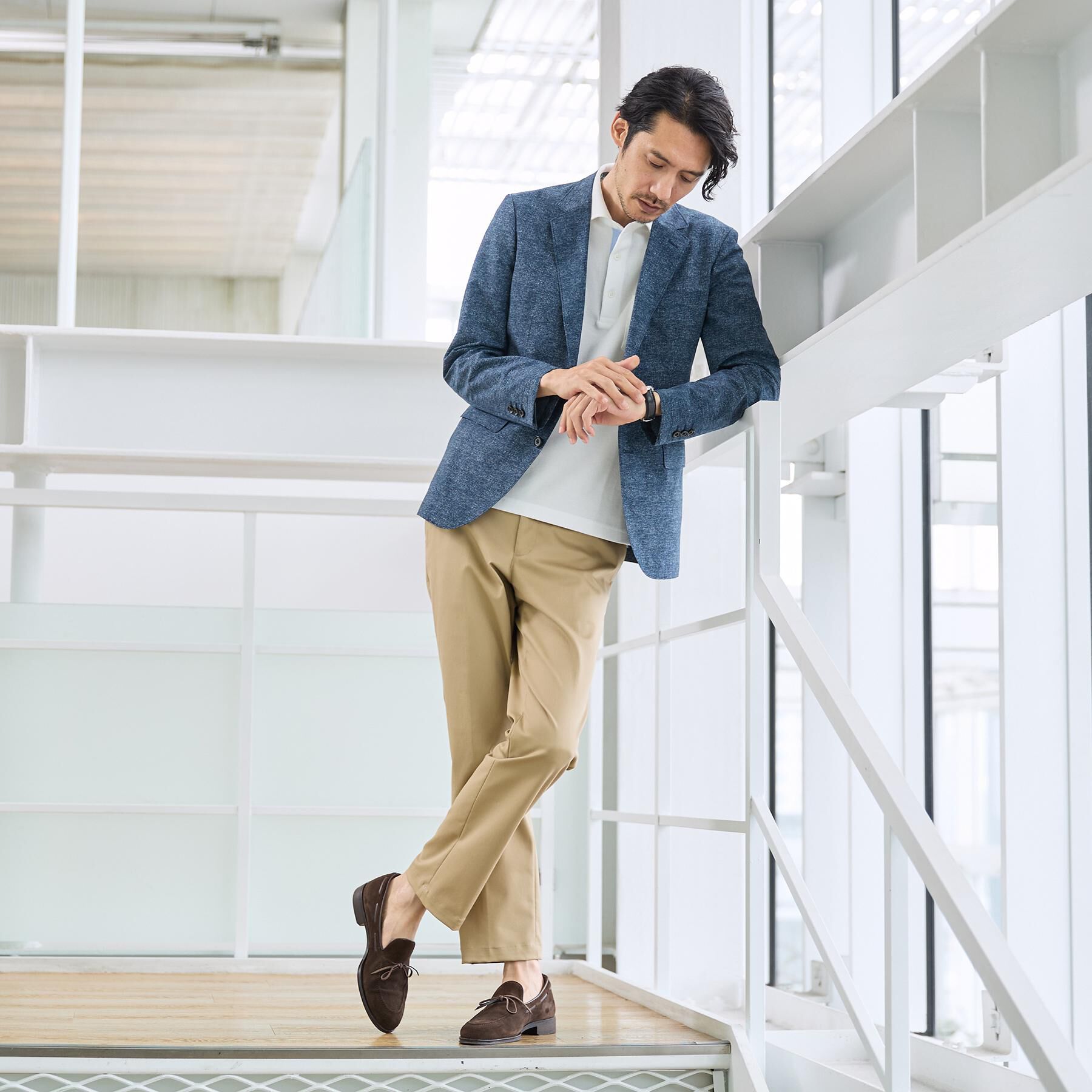 TAKEO KIKUCHI「【抗菌防臭】COOL DOTS（R）ドビープリント ジャケット」|テーラードジャケット|