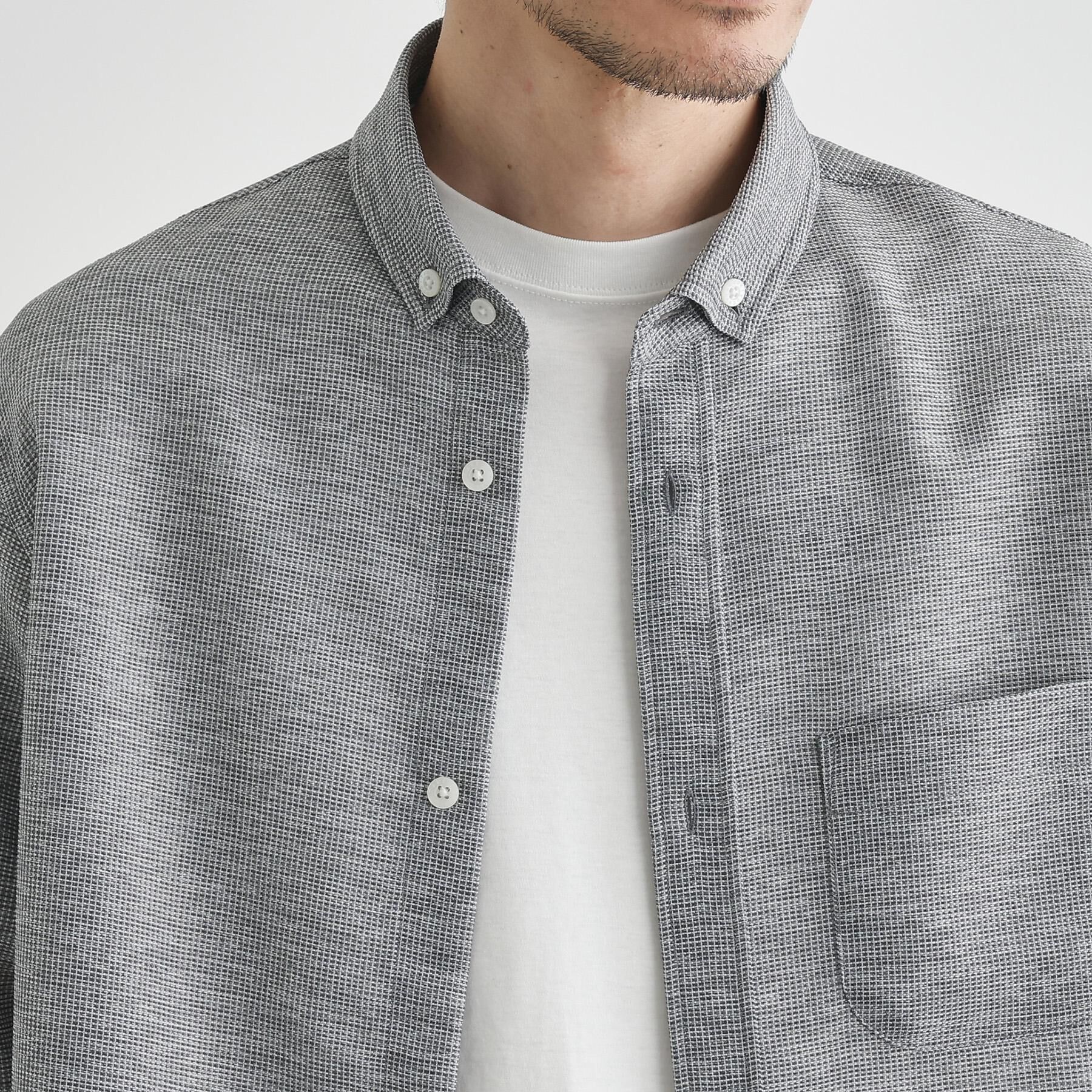 TAKEO KIKUCHI「【Sサイズ～】カラミ織り 7分袖シャツ」|シャツ・ブラウス|