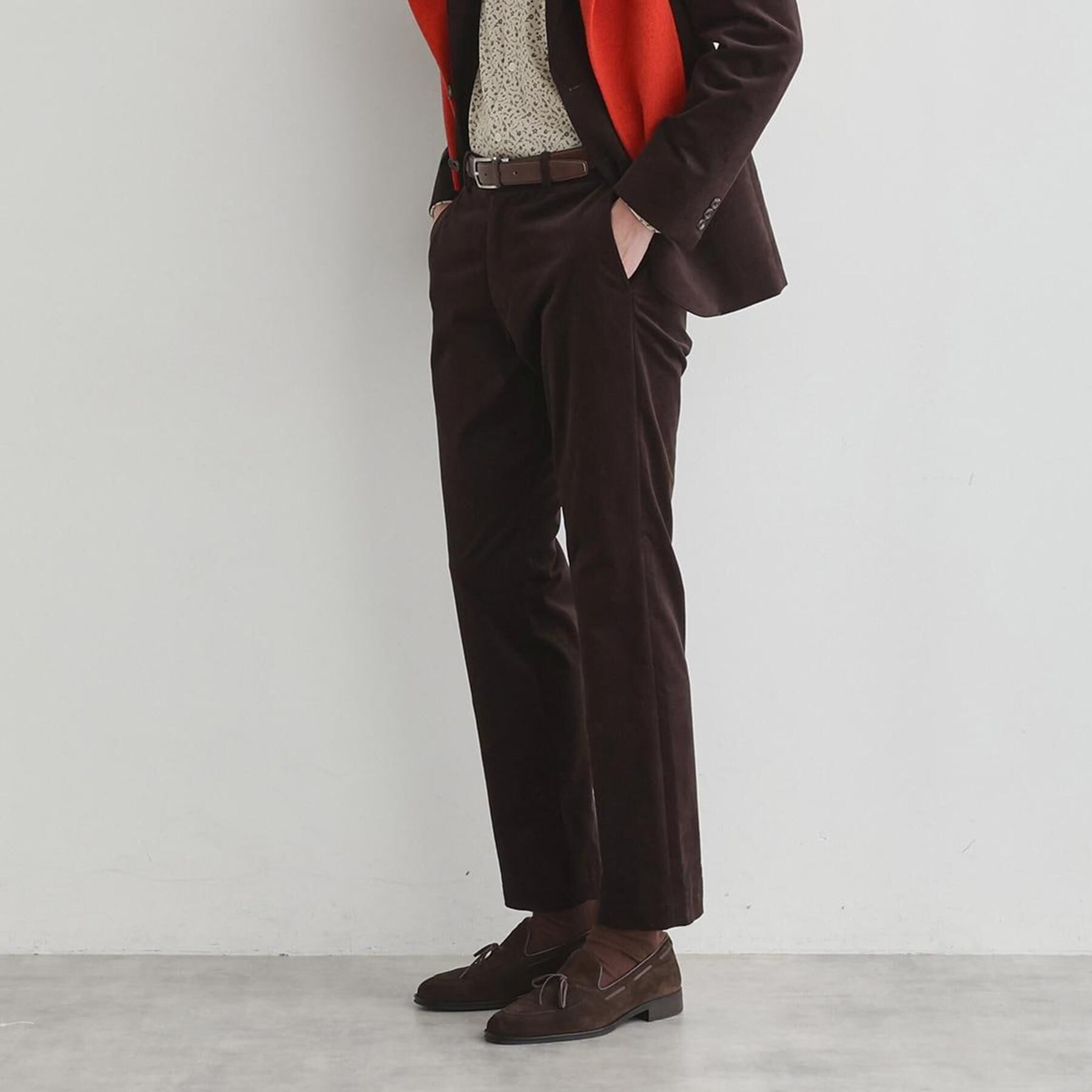 TAKEO KIKUCHI「サイドゴアストレッチコーデュロイパンツ」|その他|ブラウン(044)