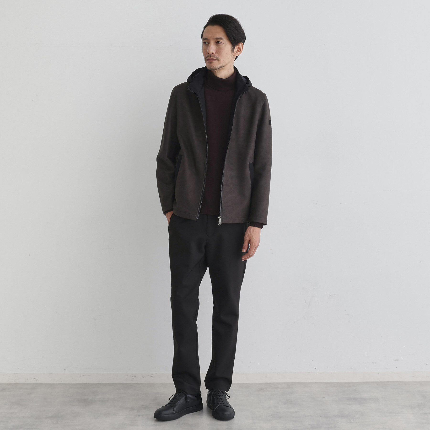 TAKEO KIKUCHI「【JUST ONE LAYER】ダウンファブリック ジップアップ フード ブルゾン」|ブルゾン・スタジャン|