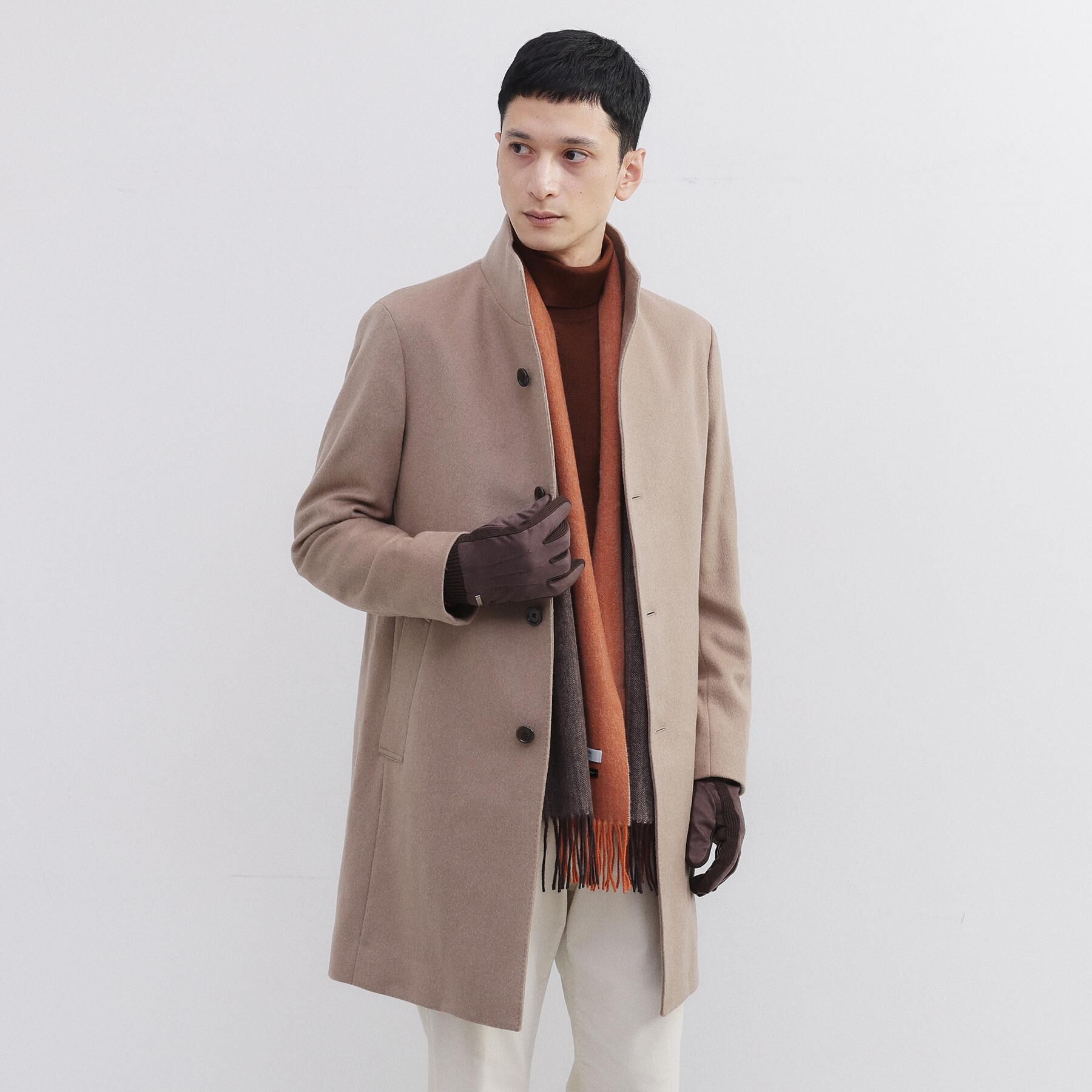 TAKEO KIKUCHI「スエード調ニットコンビ ウォッシャブルグローブ」|手袋|