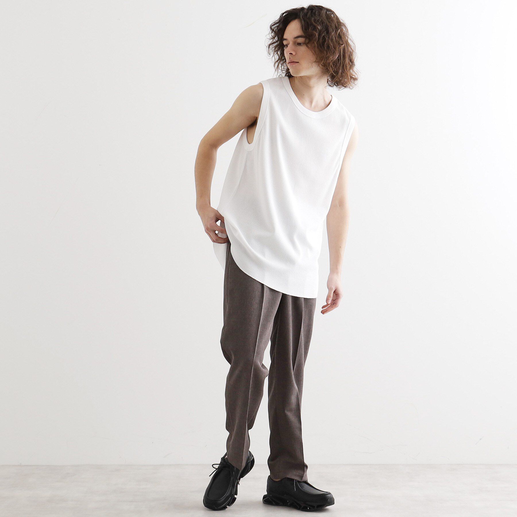 tk.TAKEO KIKUCHI「ワッフルノースリーブタンクトップ」|タンクトップ|