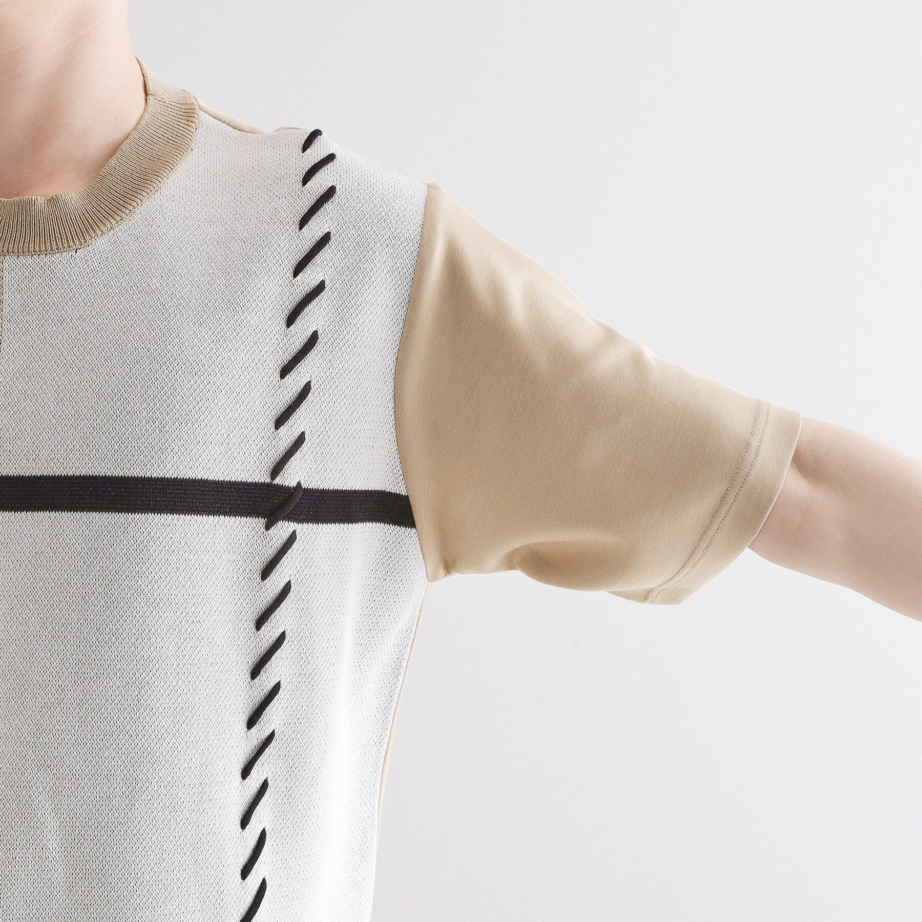 tk.TAKEO KIKUCHI「ニットドッキングクロスオーバー」|Tシャツ・カットソー|