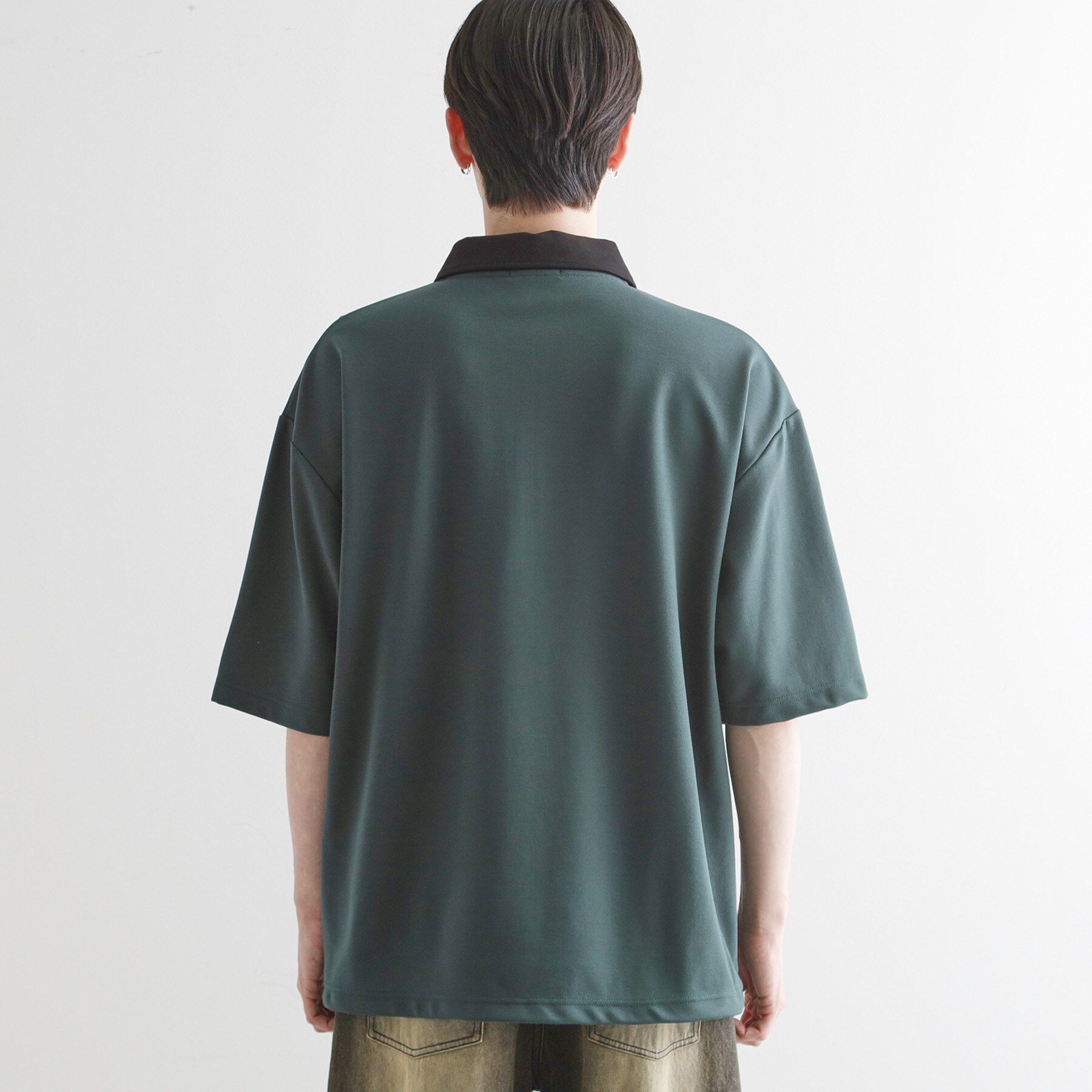 tk.TAKEO KIKUCHI「配色ハーフジップポロシャツ」|ポロシャツ|