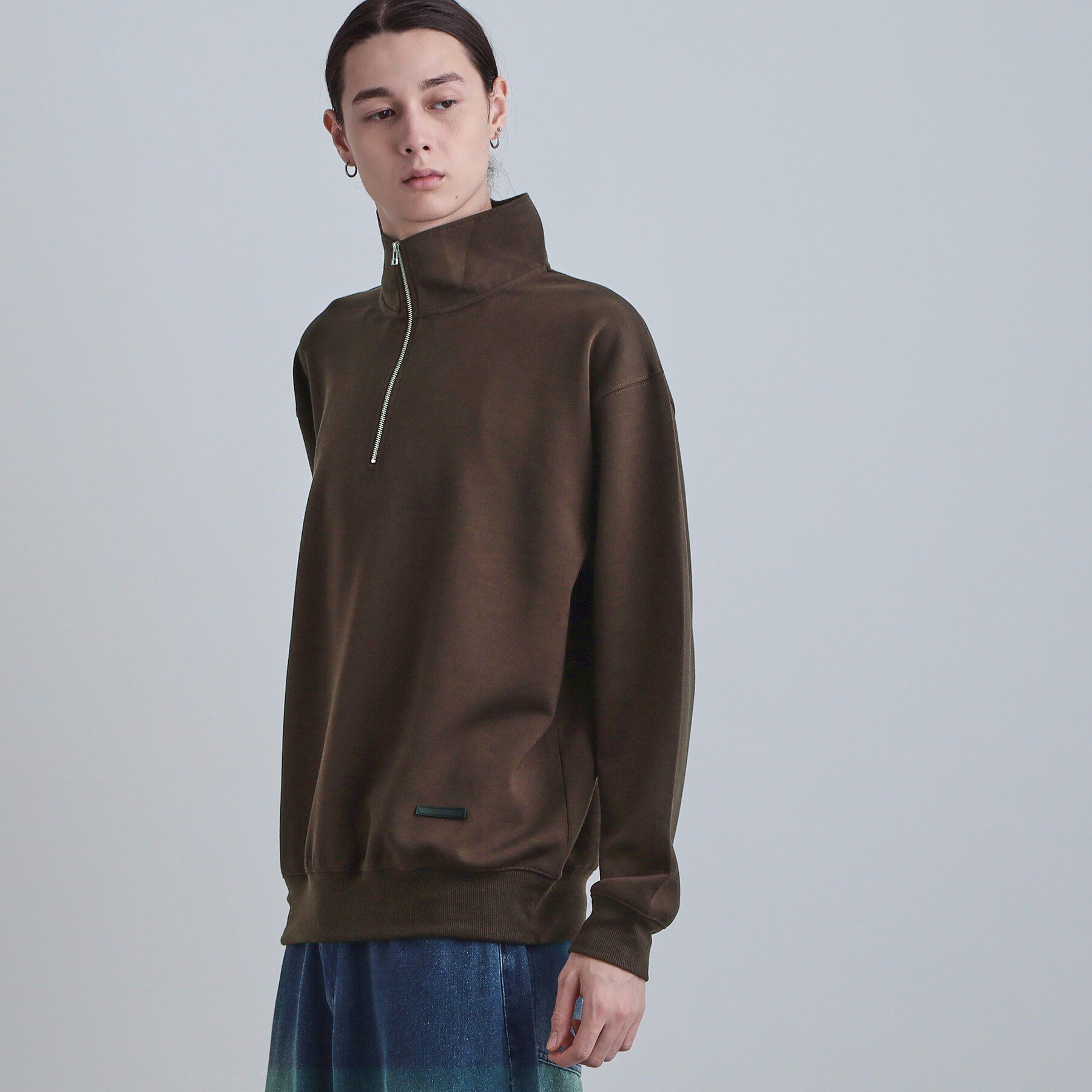 tk.TAKEO KIKUCHI「ハーフジップスウェット」|パーカー|