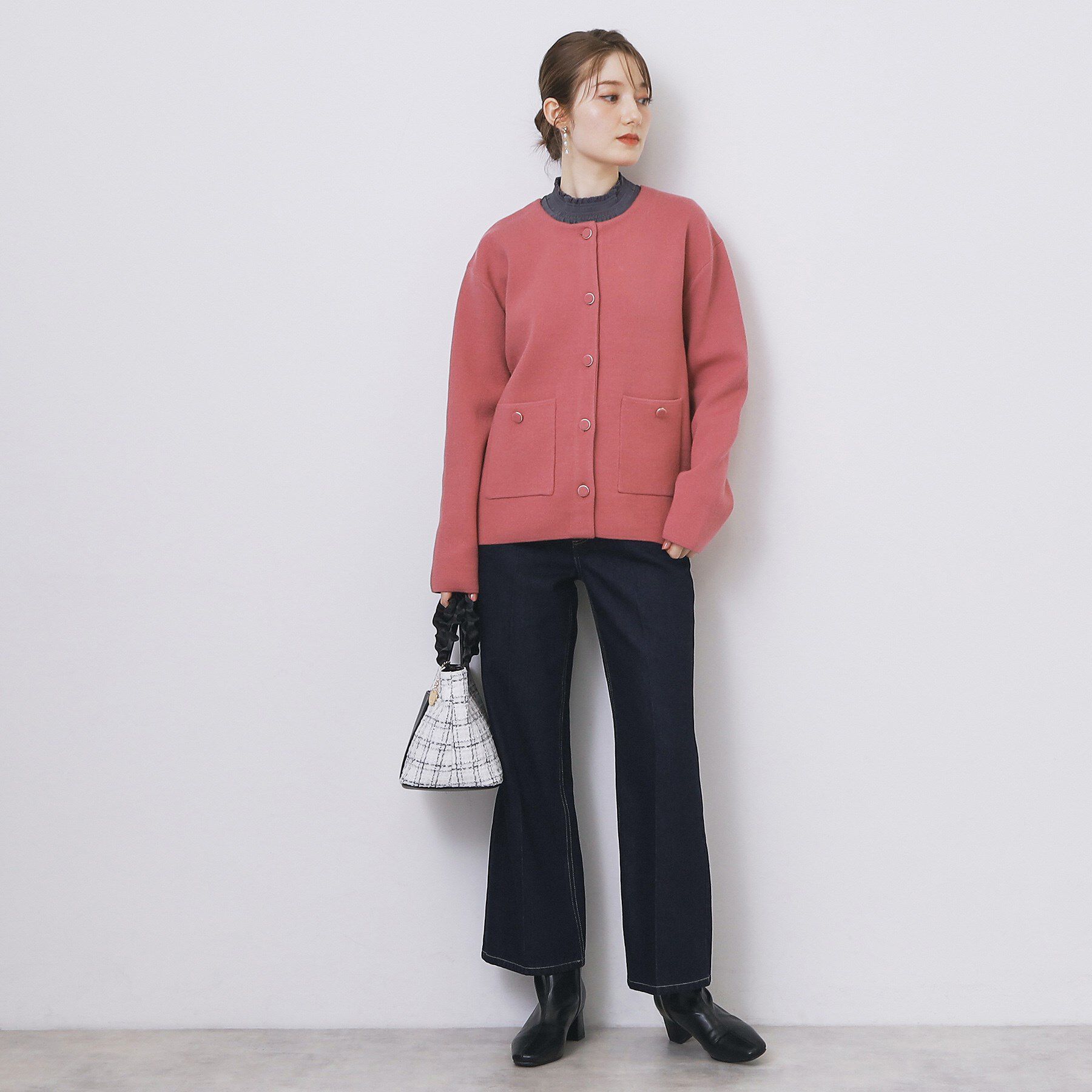 index「ダブルフェイスコーディガン【洗濯機OK】」|カーディガン|