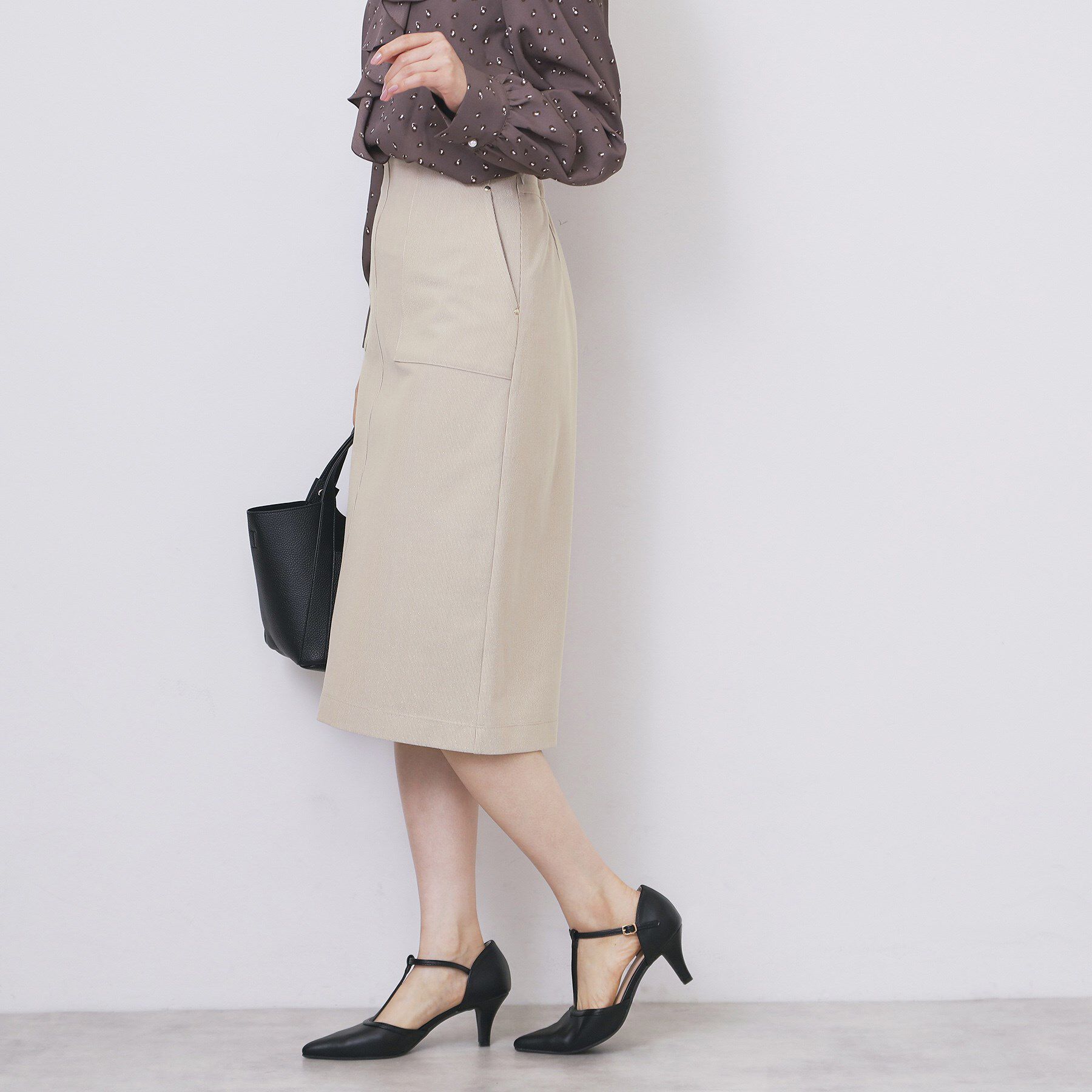 index「ストレッチタイトスカート【洗濯機OK/防シワ/抗ピル】《S～3L》」|スカート|