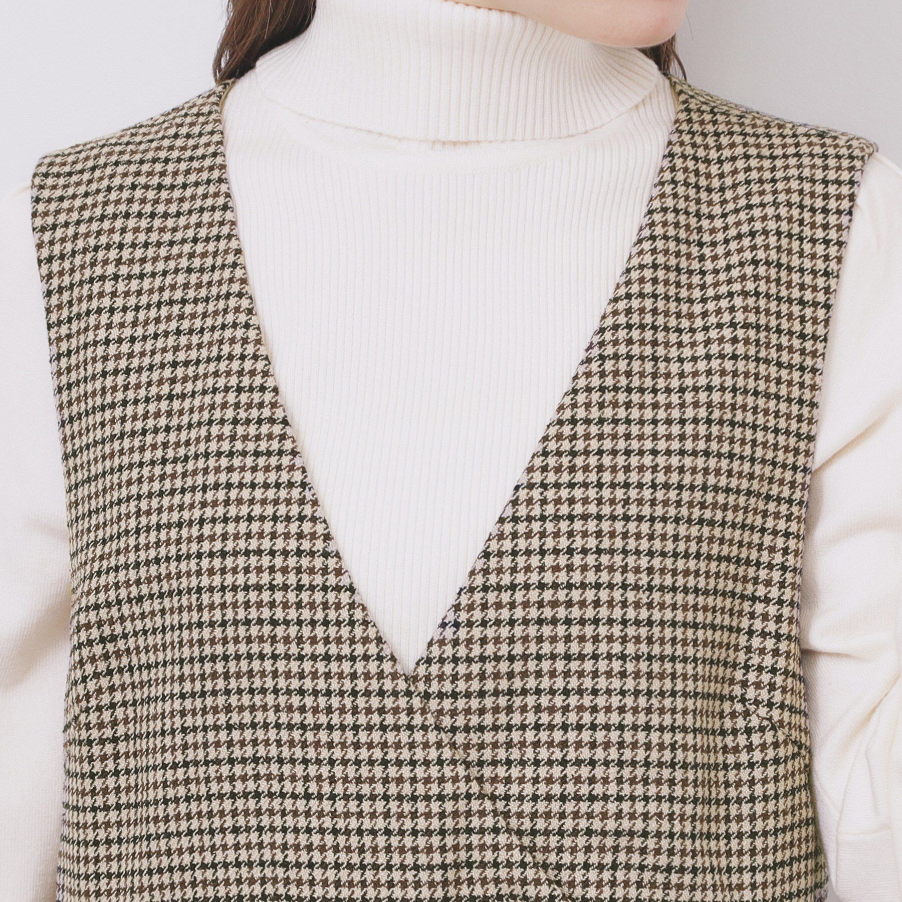 index「ラップ風ツイードジャンスカ【洗濯機OK/防シワ】」|ワンピース|