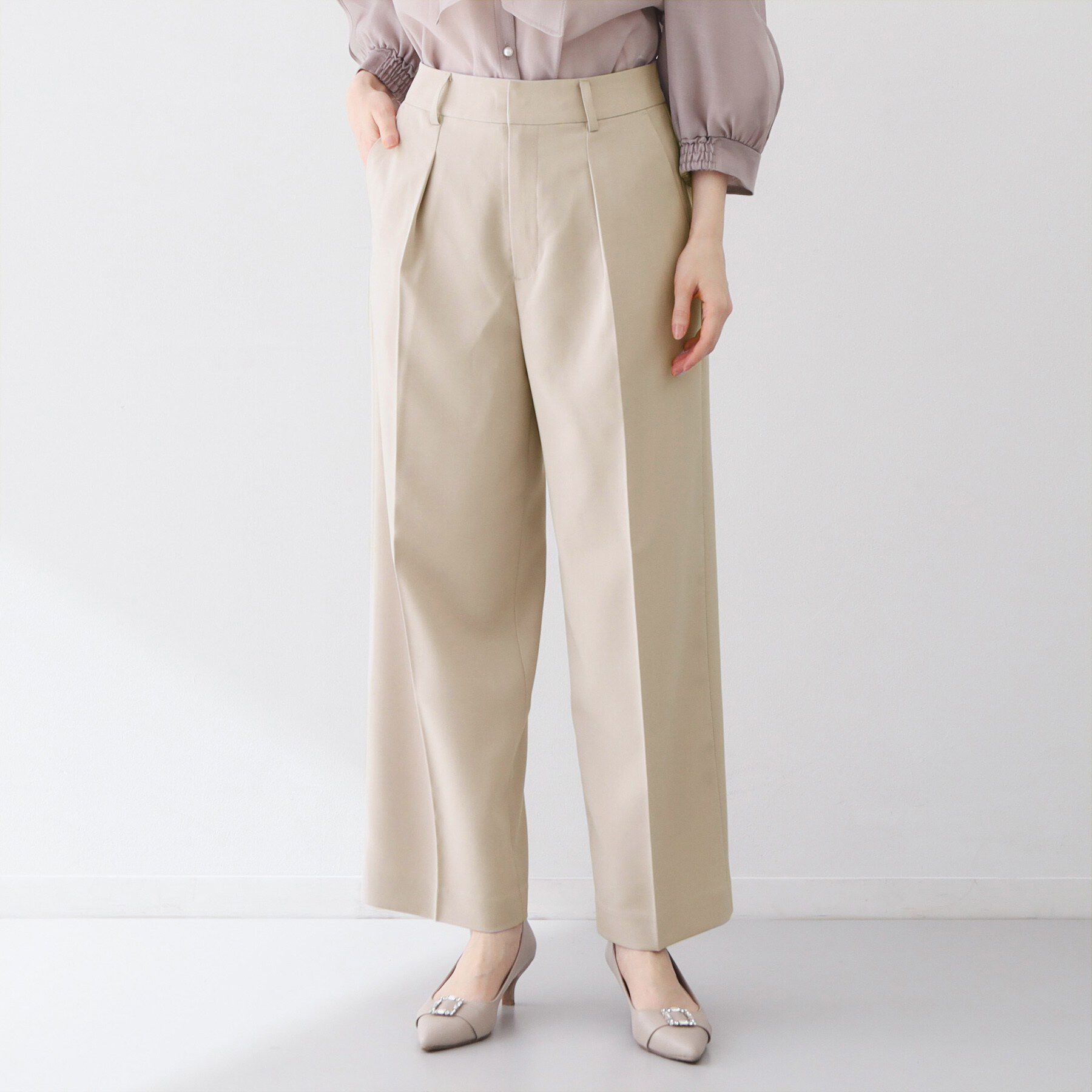 index「ストレッチワイドストレートパンツ/セットアップ対応【洗濯機OK/吸水速乾】」|その他|