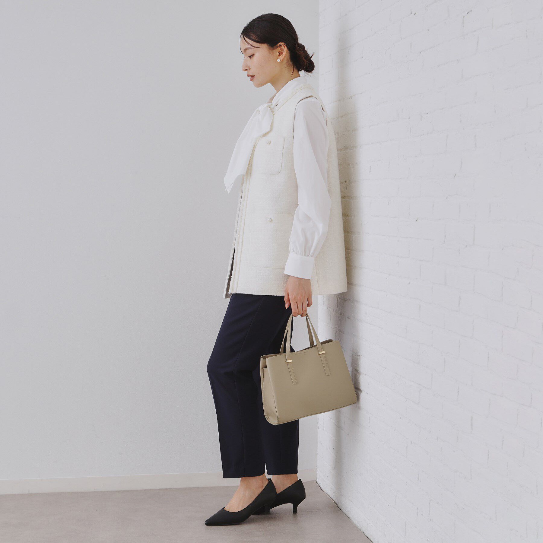 OPAQUE.CLIP「【2WAY】フロントバースクエアデザインミドルバッグ」|ハンドバッグ|