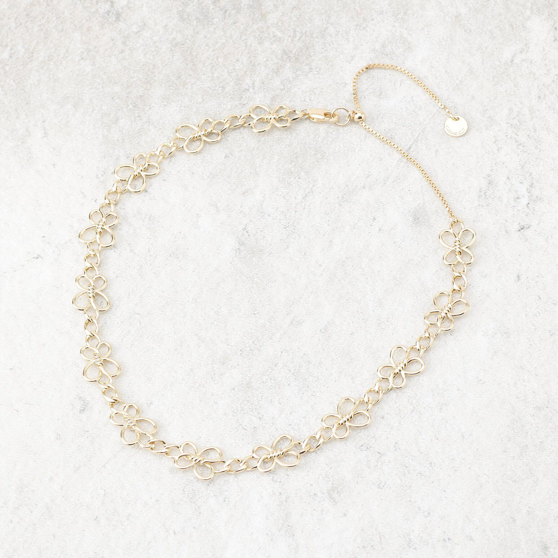 OPAQUE.CLIP「フラワーチェーンネックレス」|ネックレス|