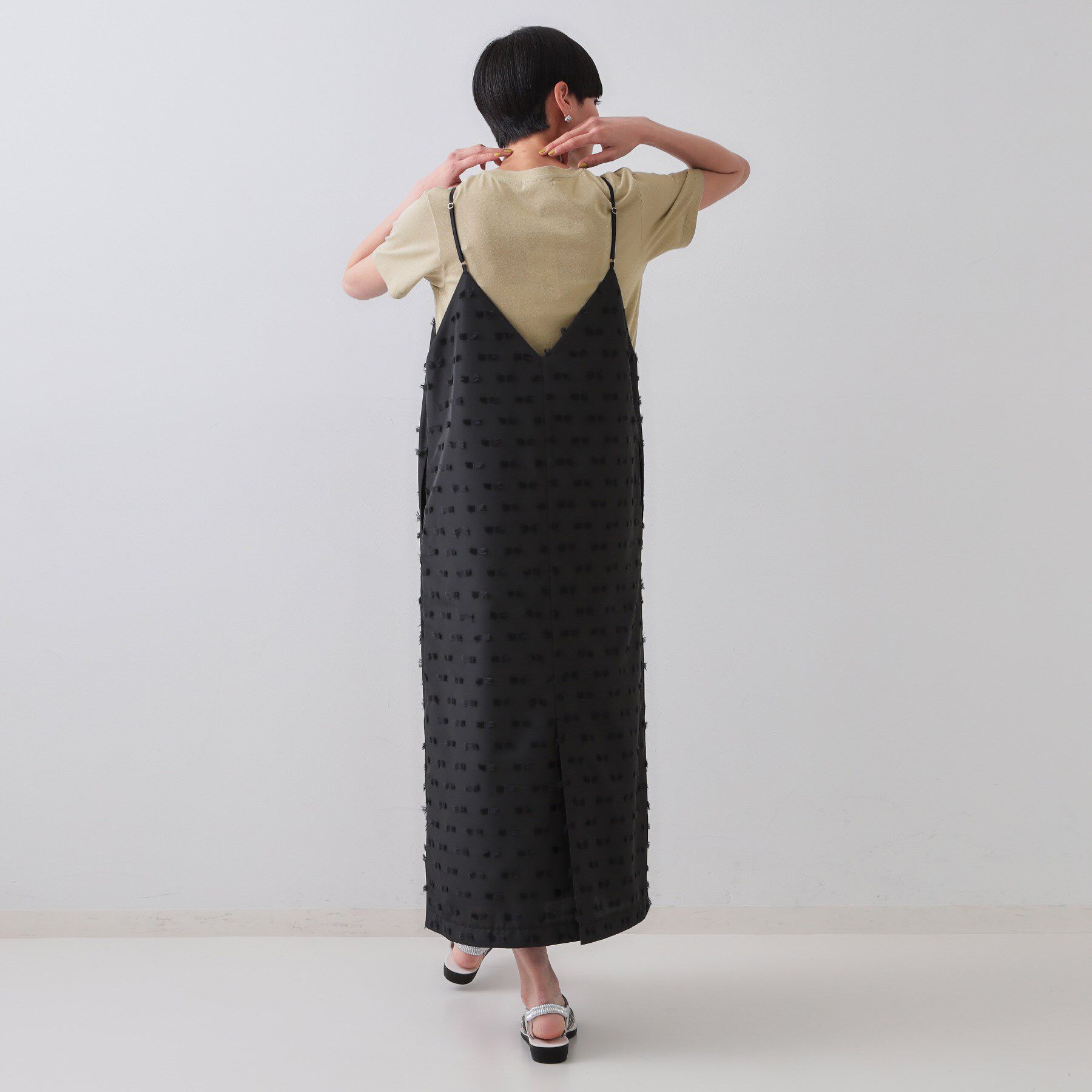 OPAQUE.CLIP「ラメベーシックTシャツ【洗濯機洗い可】」|Tシャツ・カットソー|