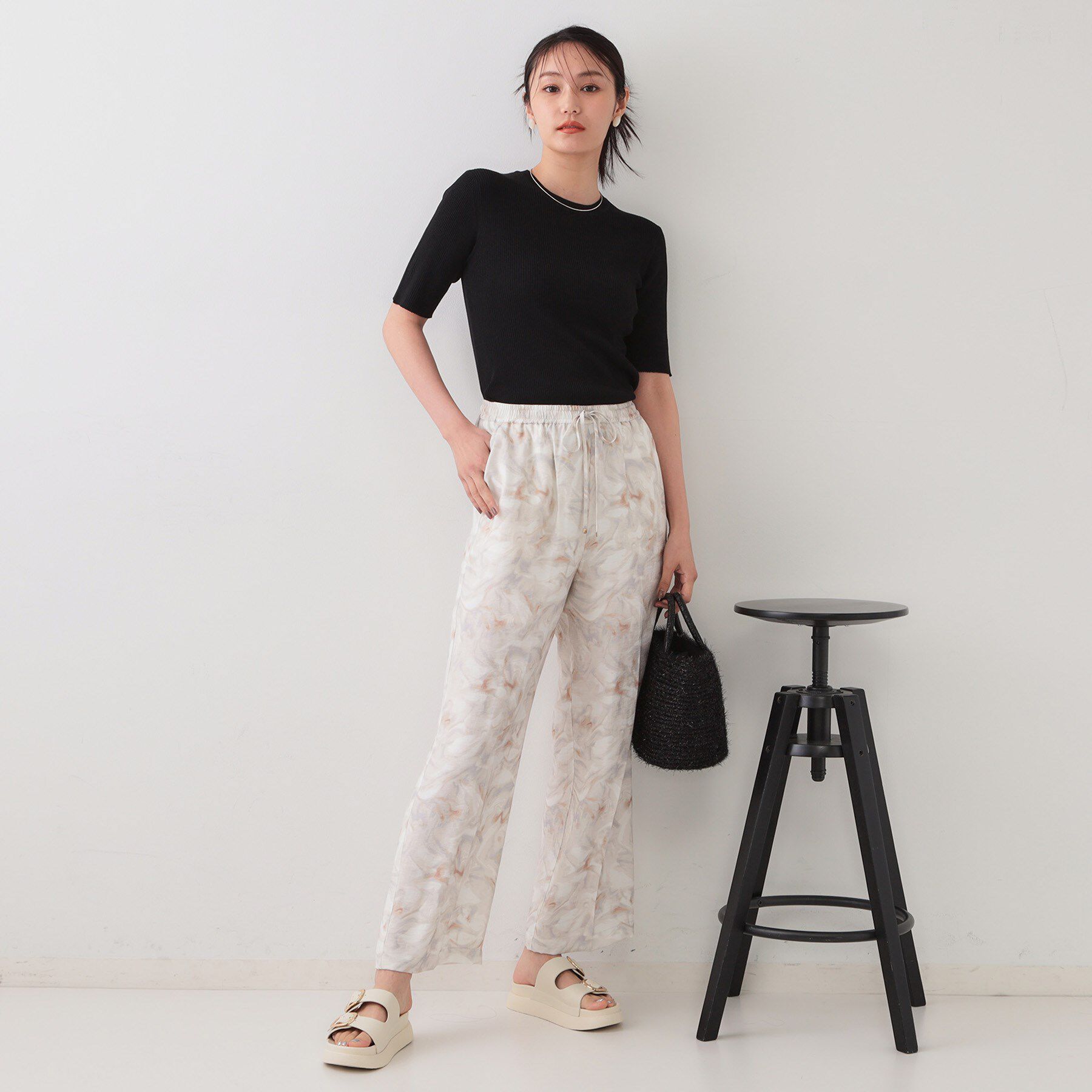 OPAQUE.CLIP「ぼかしアート柄イージーパンツ【洗濯機洗い可】」|その他|