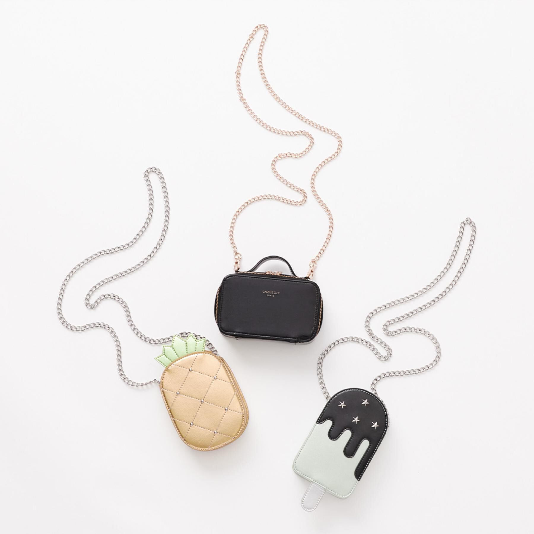 OPAQUE.CLIP「【2WAY/ミラー付き】エナメルバニティーポーチ」|ポーチ|