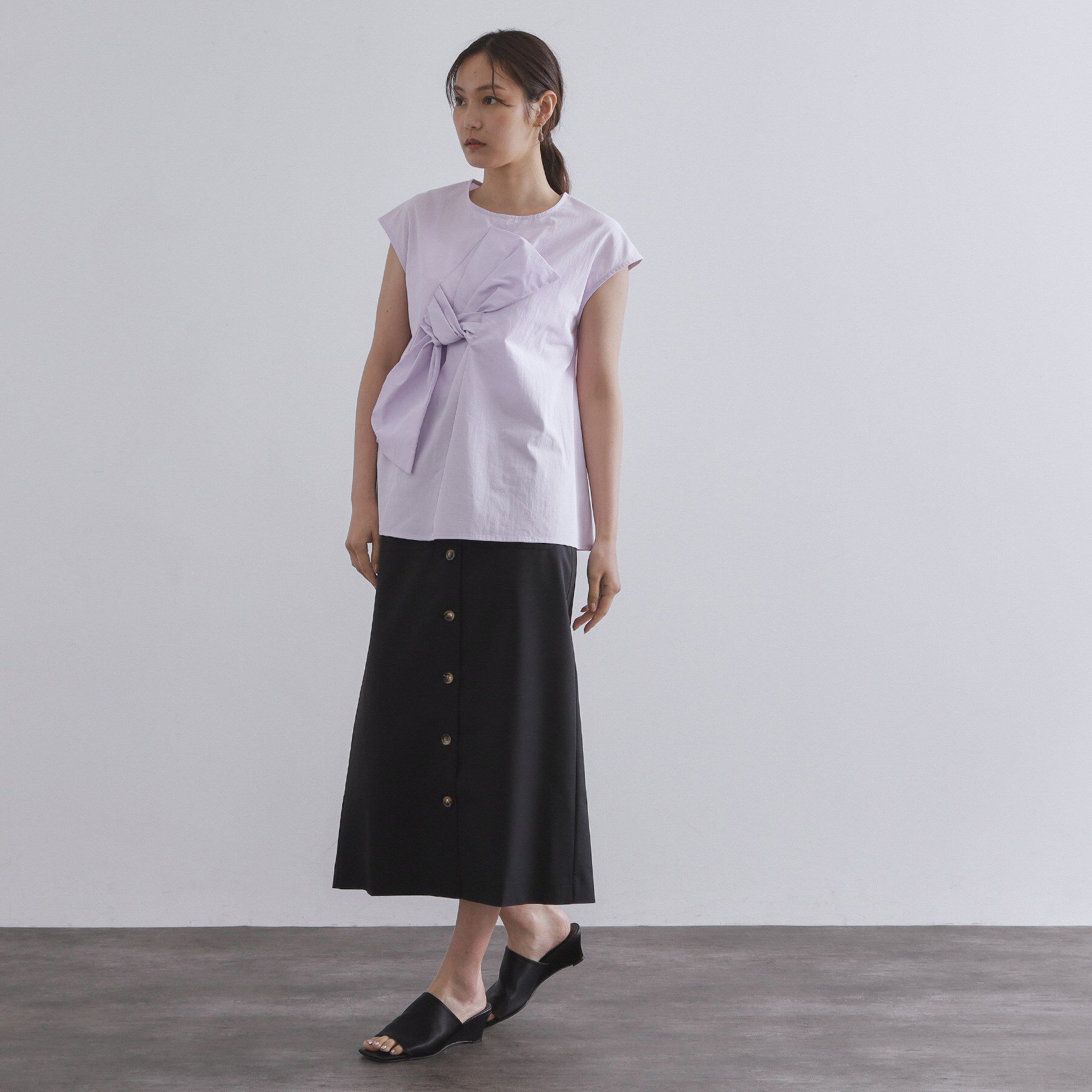 OPAQUE.CLIP「ポケットデザインナロースカート【洗濯機洗い可】」|スカート|