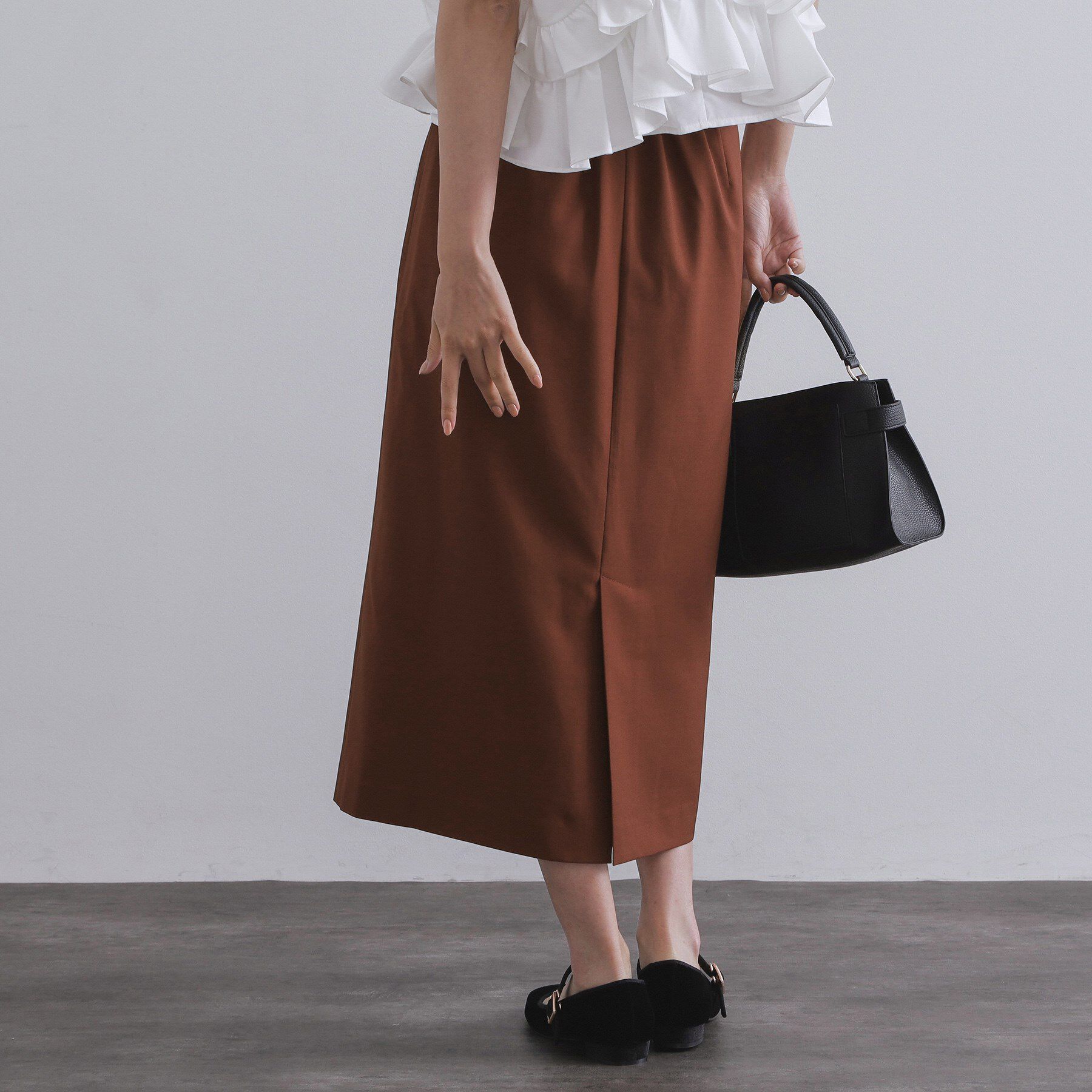 OPAQUE.CLIP「ポケットデザインナロースカート【洗濯機洗い可】」|スカート|