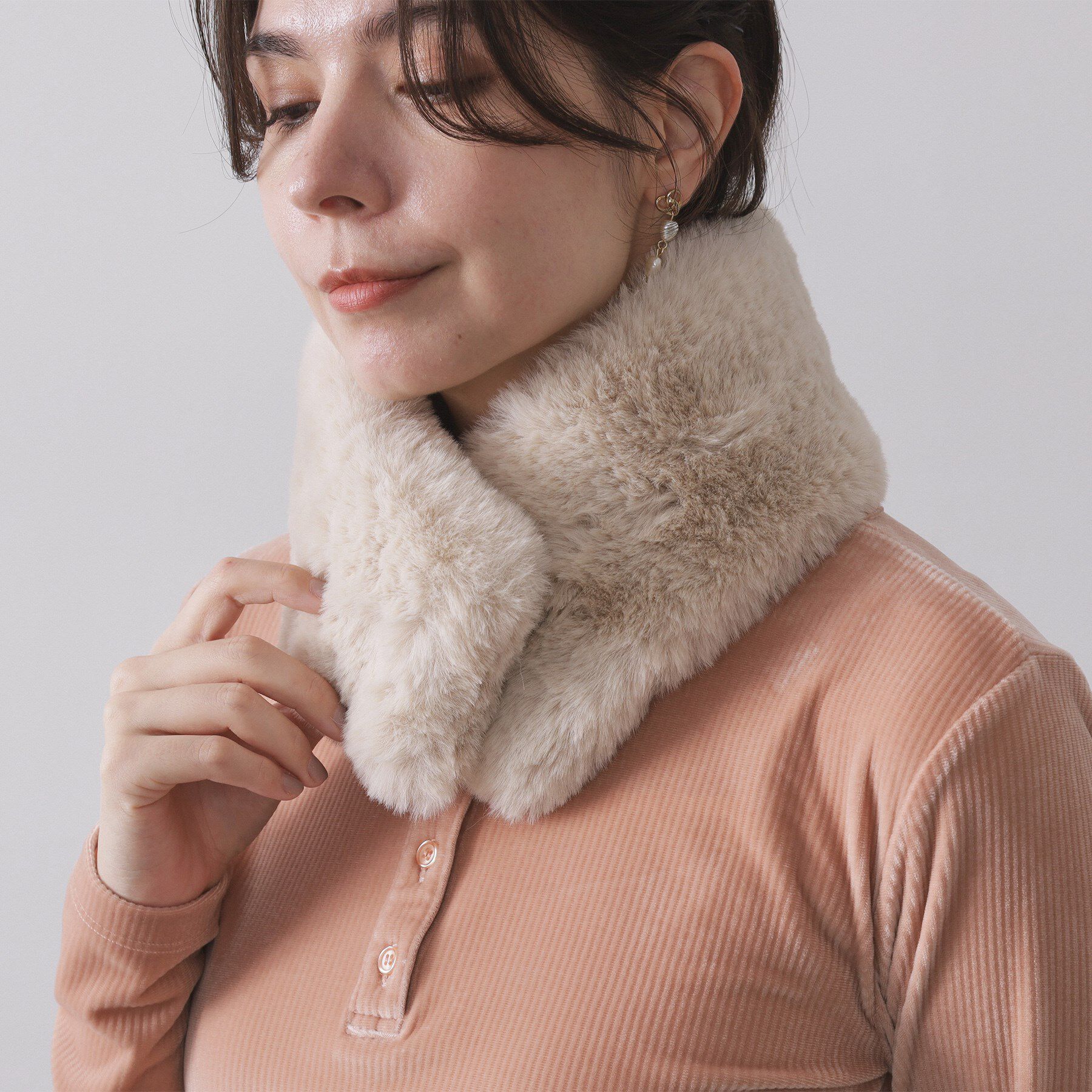 OPAQUE.CLIP「【マグネット仕様】フェイクファーミニティペット」|ストール|