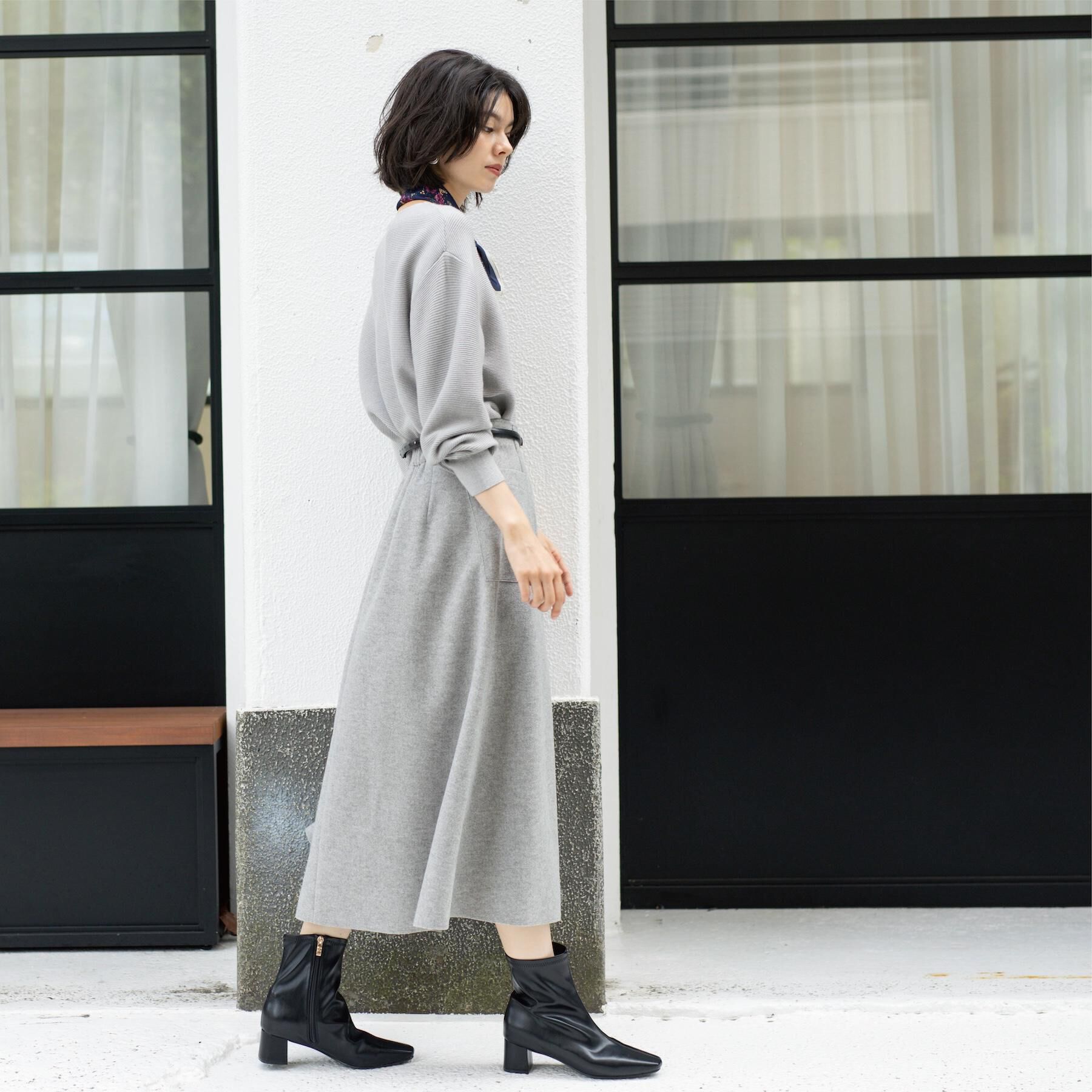 OPAQUE.CLIP「ラメガーターボートネックニット【洗濯機OK】」|ニット・セーター|