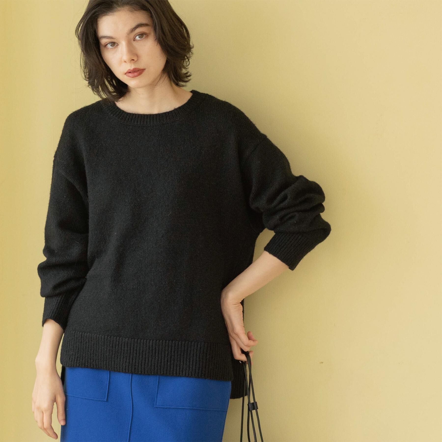 OPAQUE.CLIP「リラクシークルーネックニット【洗濯機OK】」|ニット・セーター|