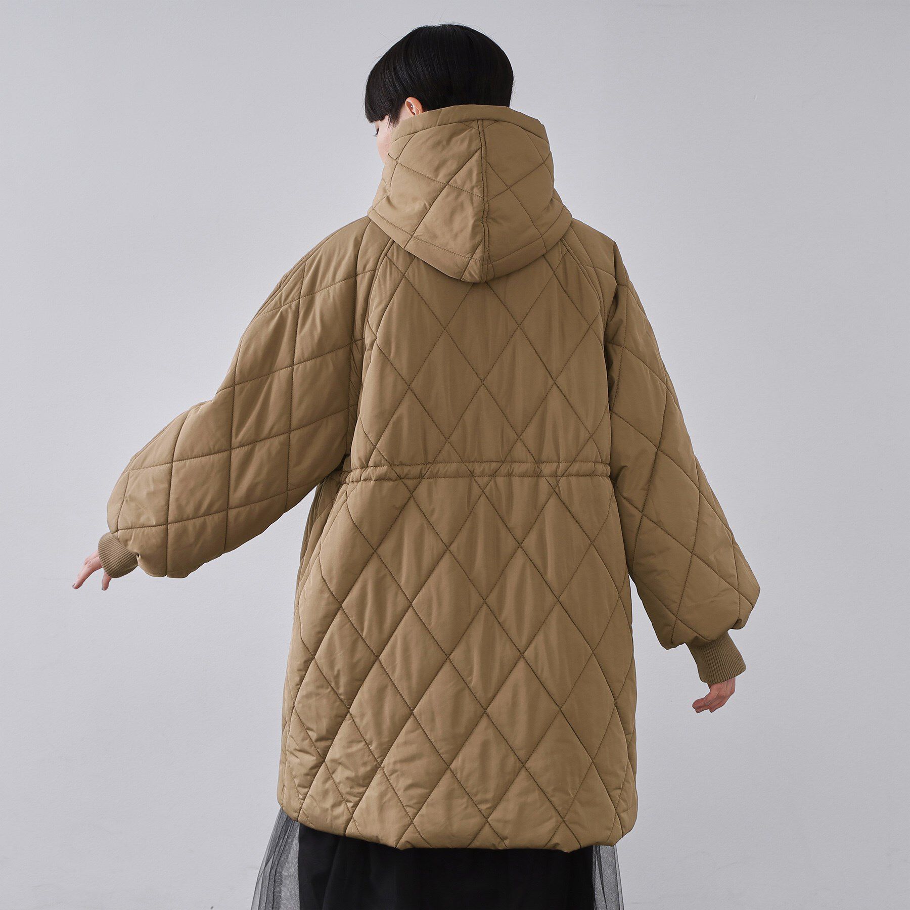 OPAQUE.CLIP「撥水キルティングロングコート【洗える】」|ダウン|