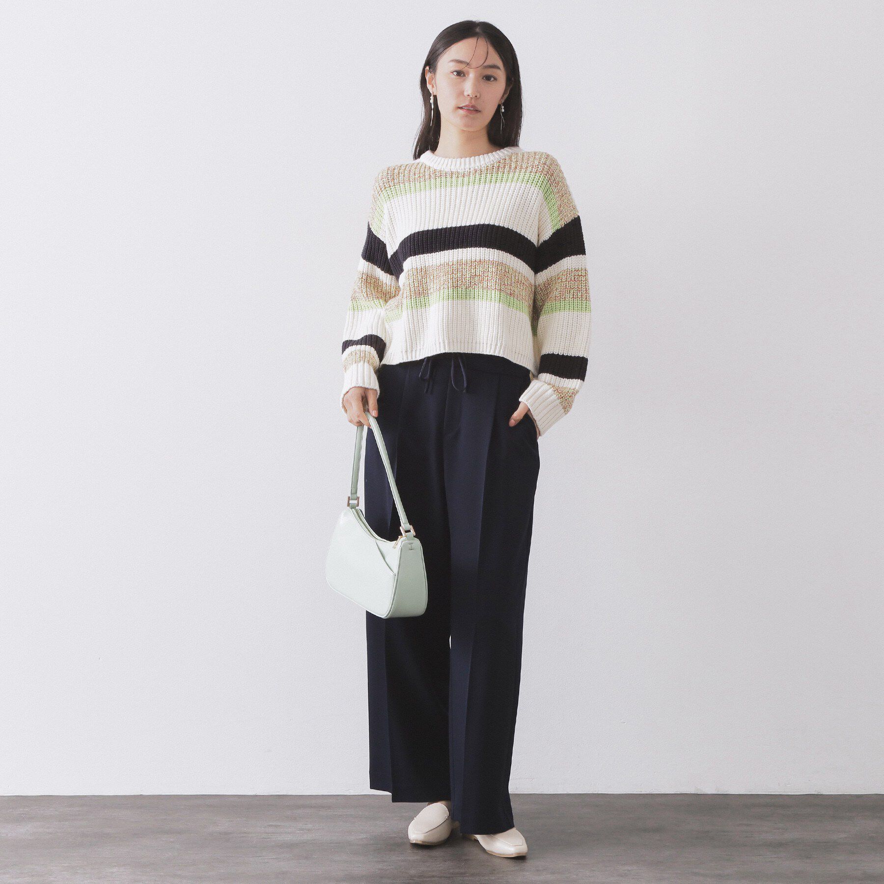 OPAQUE.CLIP「サテンレイヤード風ワイドパンツ【洗濯機OK】」|その他|