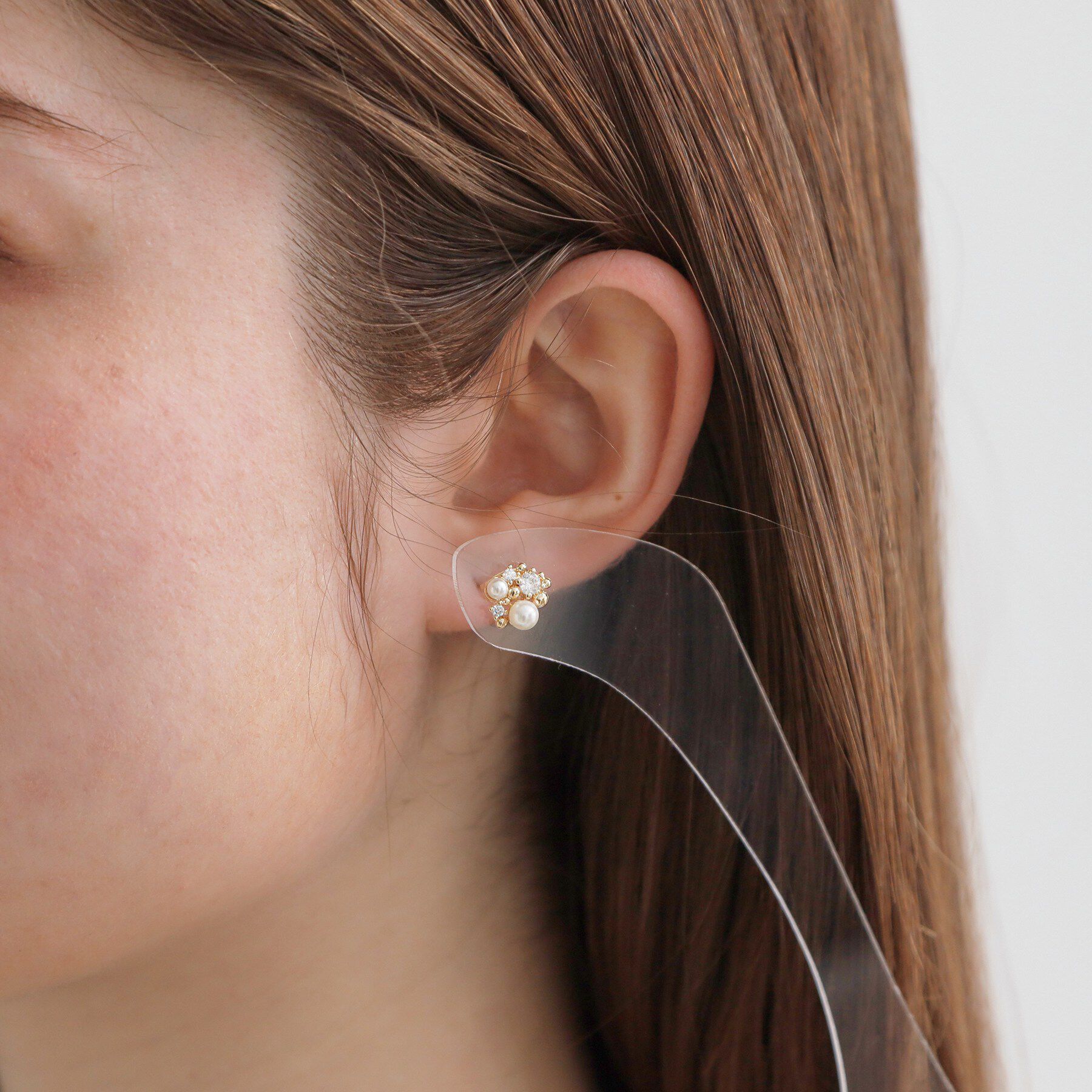 Couture broach「パール調ビジューピアス」|ピアス|