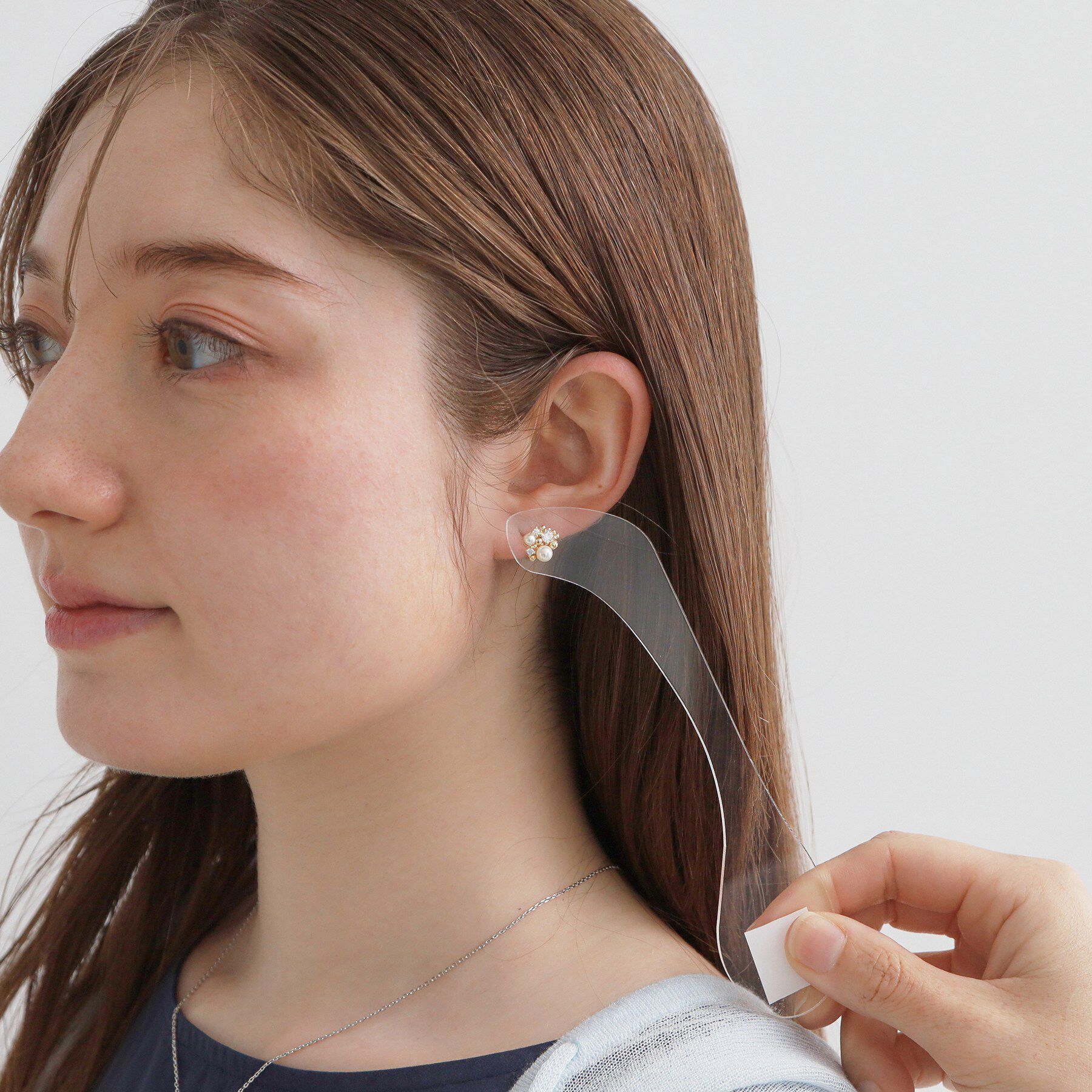 Couture broach「パール調ビジューピアス」|ピアス|