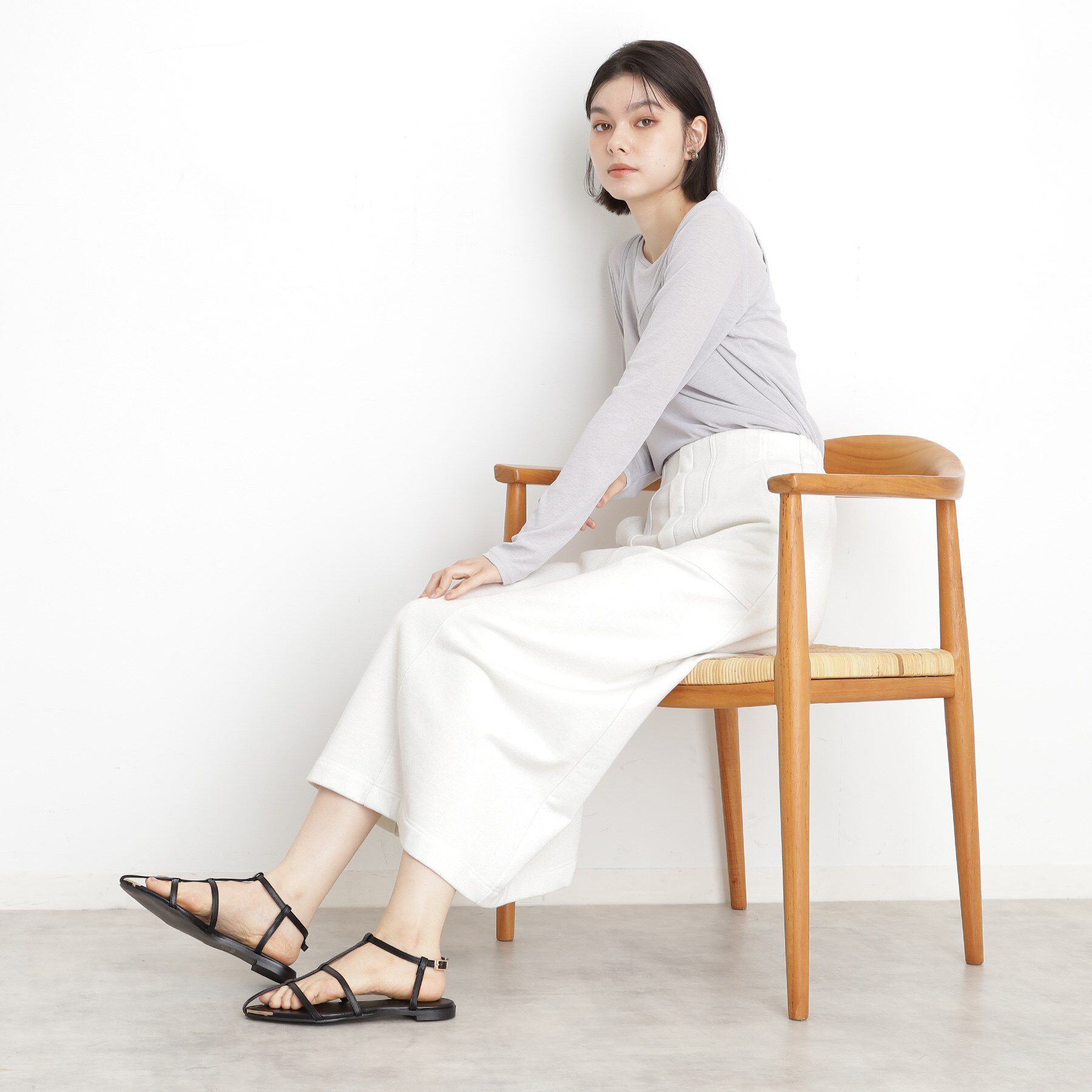 THE SHOP TK「華奢ストラップサンダル」|サンダル|