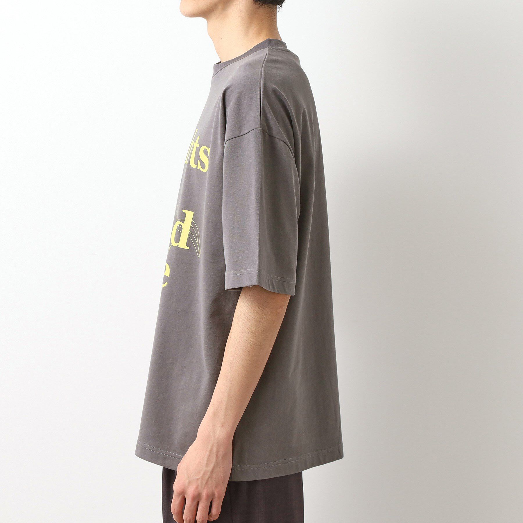 THE SHOP TK「スウェード半袖ロゴTシャツ　洗濯機OK」|Tシャツ・カットソー|