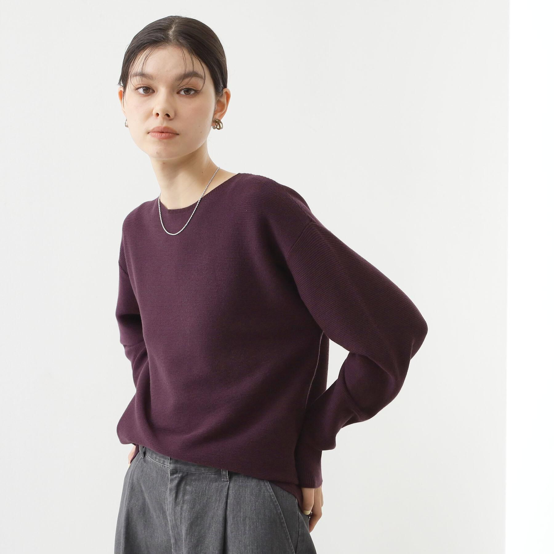 THE SHOP TK「【S-XLサイズ/選べる7色】どこから見ても美しい ガーターニット/毛玉になりにくい/洗濯機OK」|ニット・セーター|