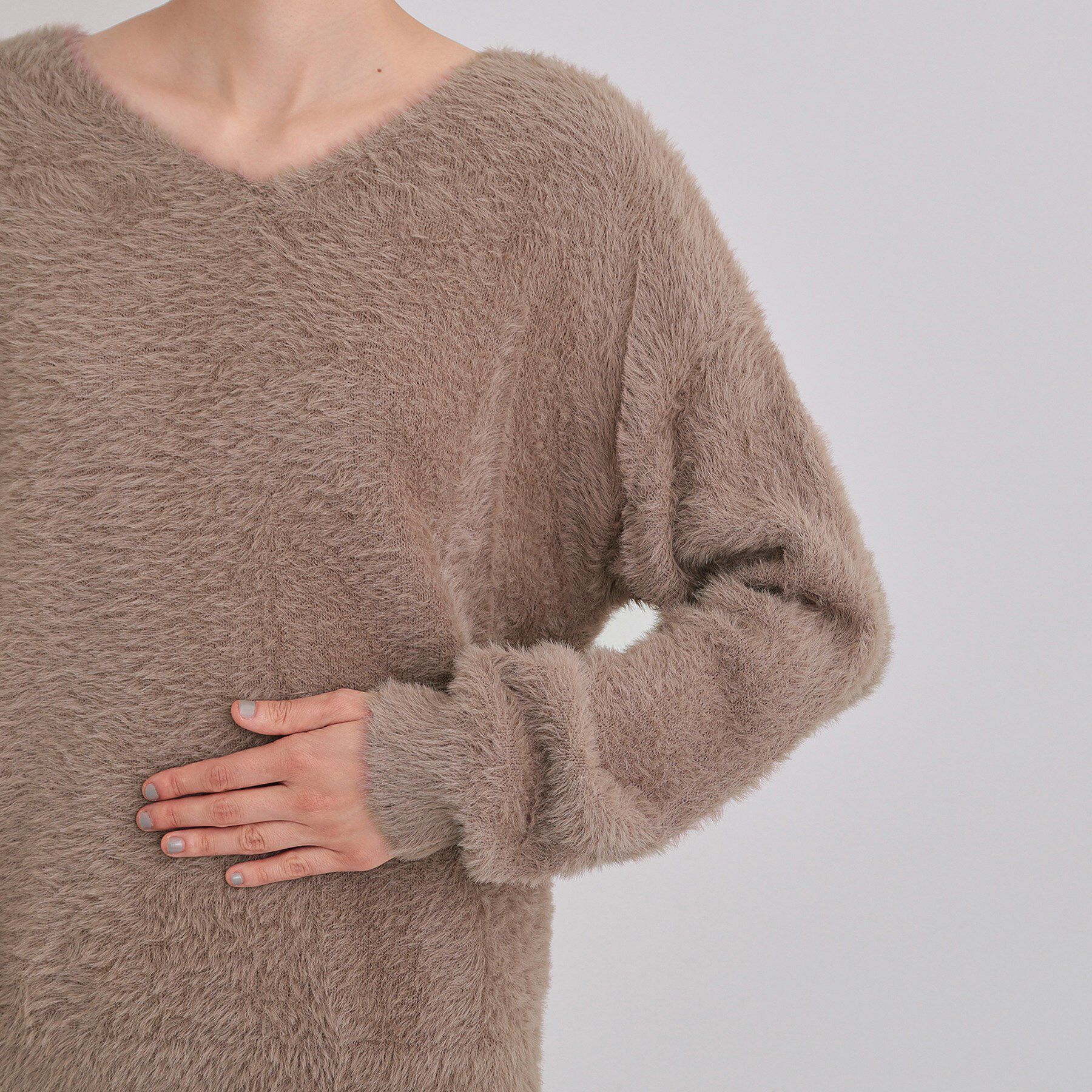 THE SHOP TK「【華やかで柔らか】ふわふわフェザーニット/洗える・前後2WAY」|ニット・セーター|