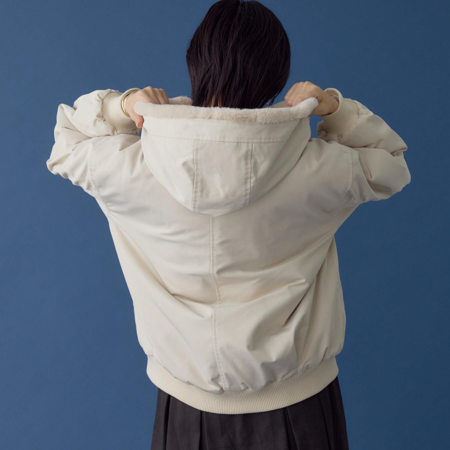 THE SHOP TK「【2WAY/洗える】リバーシブル フェイクファーブルゾン」|ブルゾン・スタジャン|