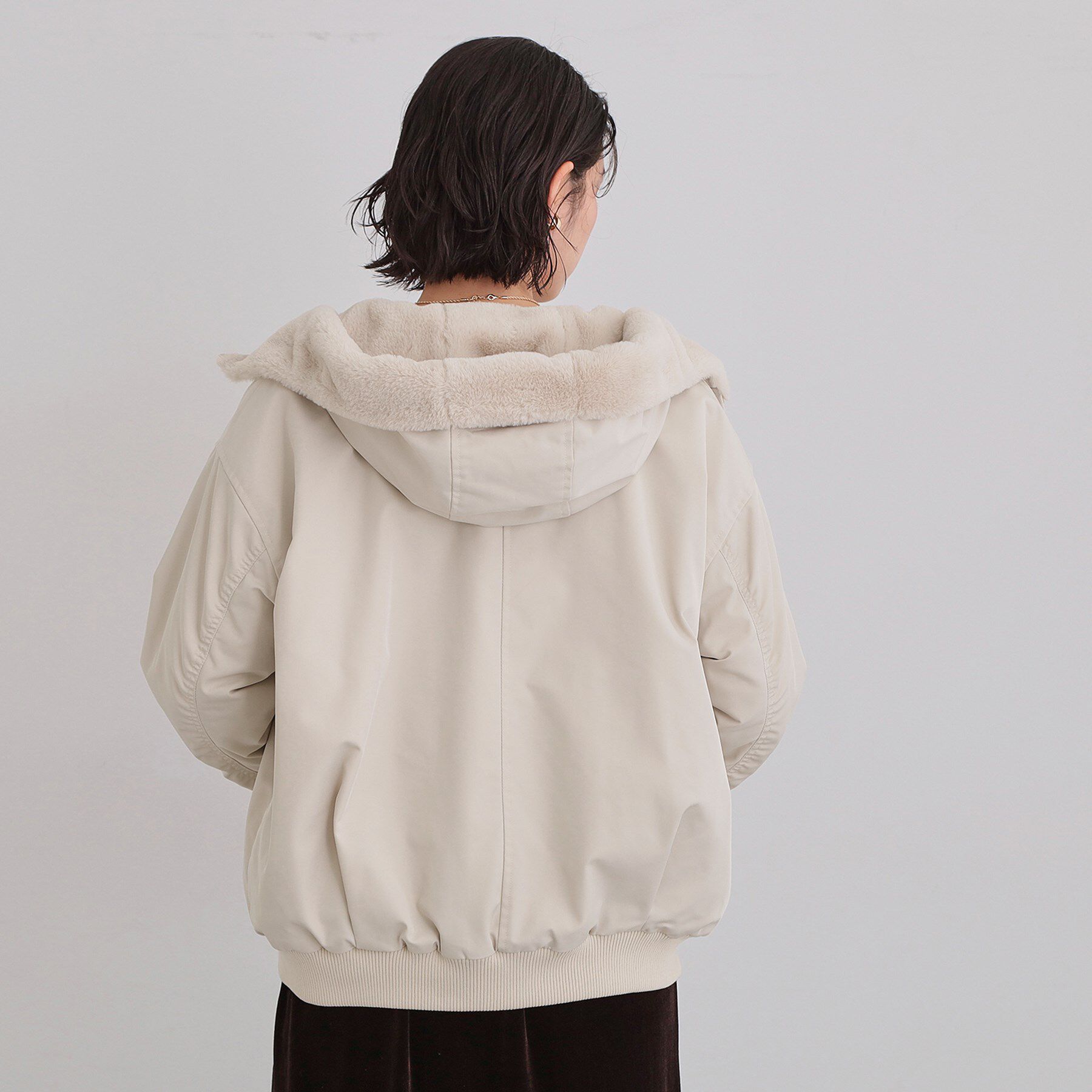 THE SHOP TK「【2WAY/洗える】リバーシブル フェイクファーブルゾン」|ブルゾン・スタジャン|